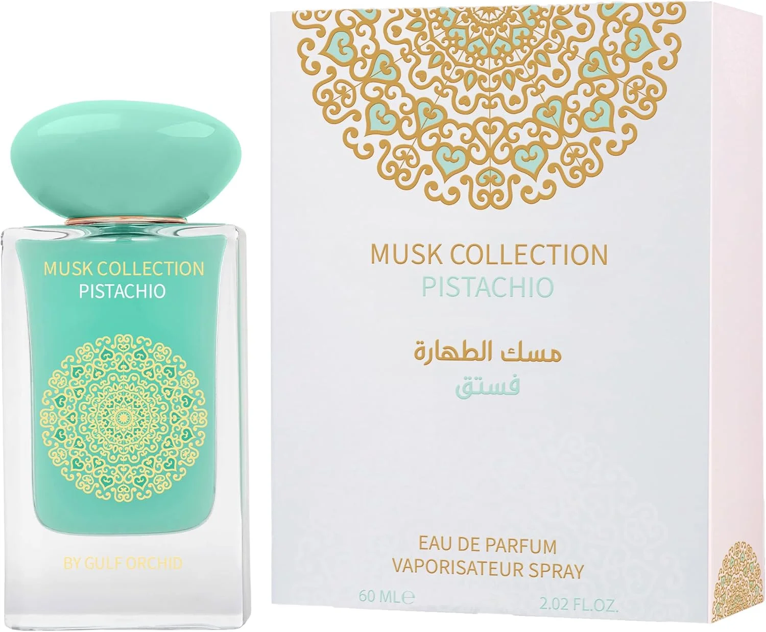 عطر ادو پرفیوم کلکسیون مشک گلف ارکید مدل Musk Tahara Pistachio