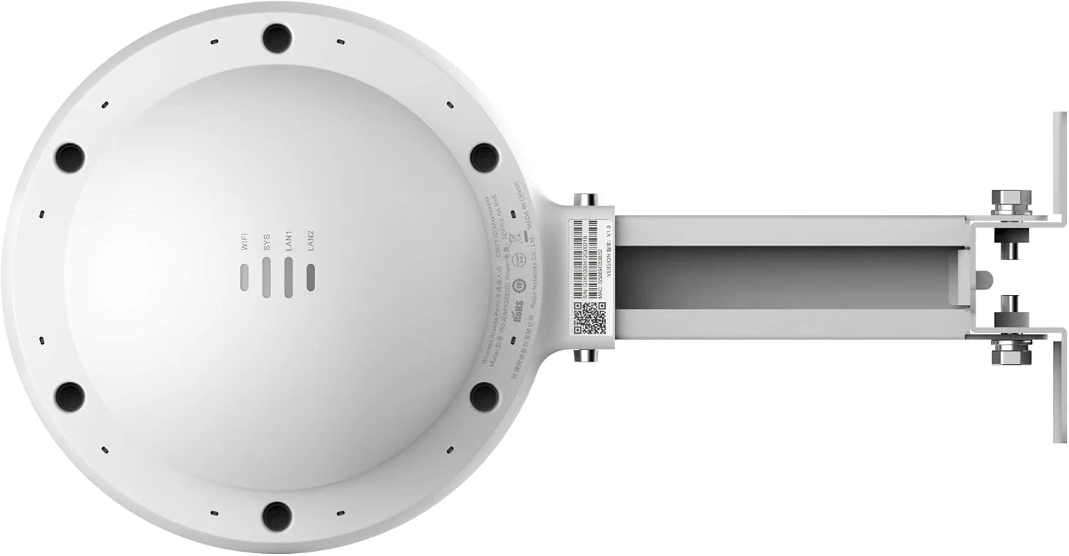اکسس پوینت بیرونی اومنی روتر ریجی مدل RG-RAP6262(G) با وای فای 6 اکسس پوینت بیرونی اومنی روتر ریجی مدل RG-RAP6262(G) با وای فای 6