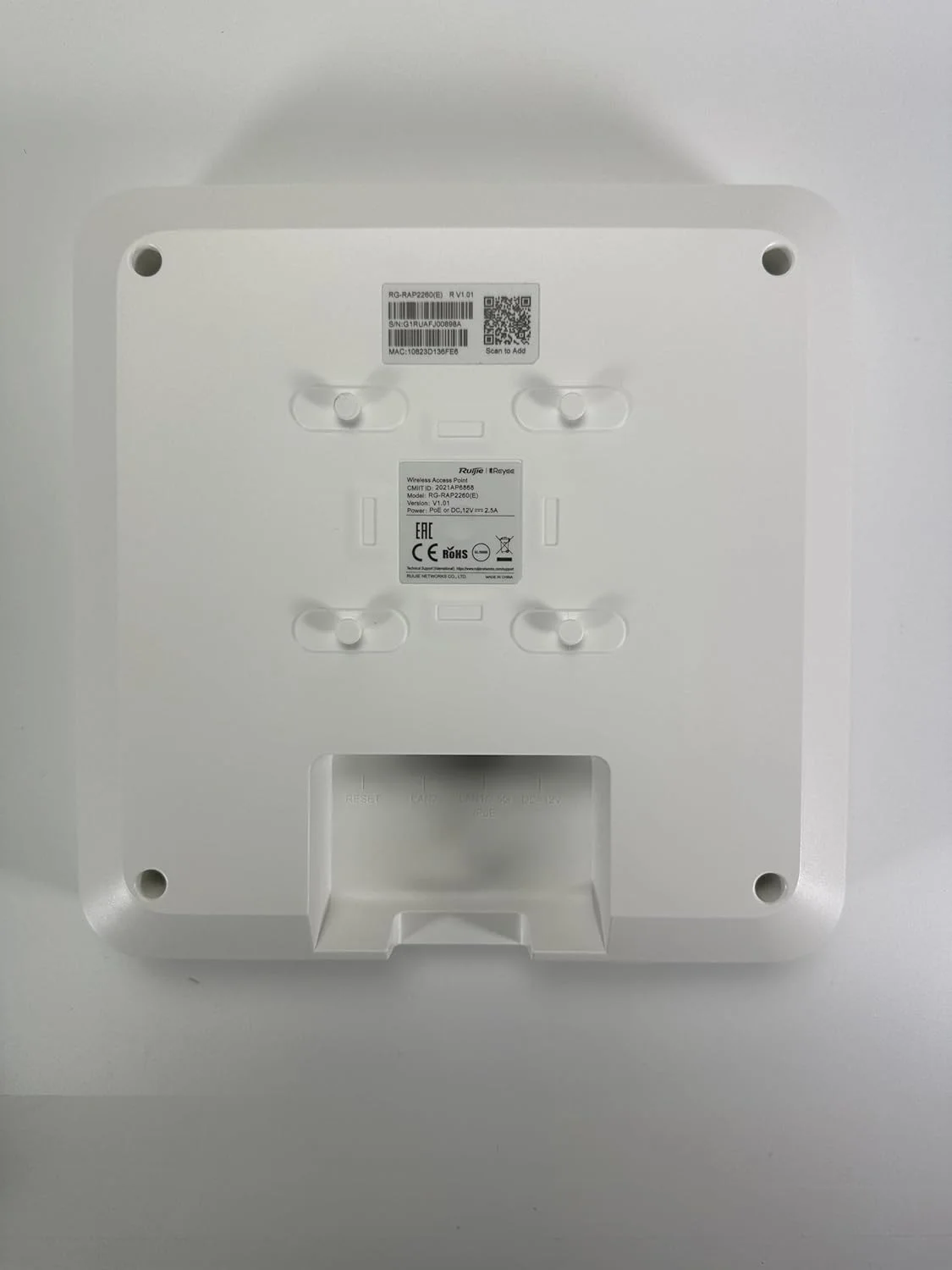 اکسس پوینت داخلی روتر سقفی بیسیم Ruijie Reyee RG-RAP2260(E) AX3200 Wi-Fi 6 Multi-Gigabit اکسس پوینت داخلی روتر سقفی بیسیم Ruijie Reyee RG-RAP2260(E) AX3200 Wi-Fi 6 Multi-Gigabit