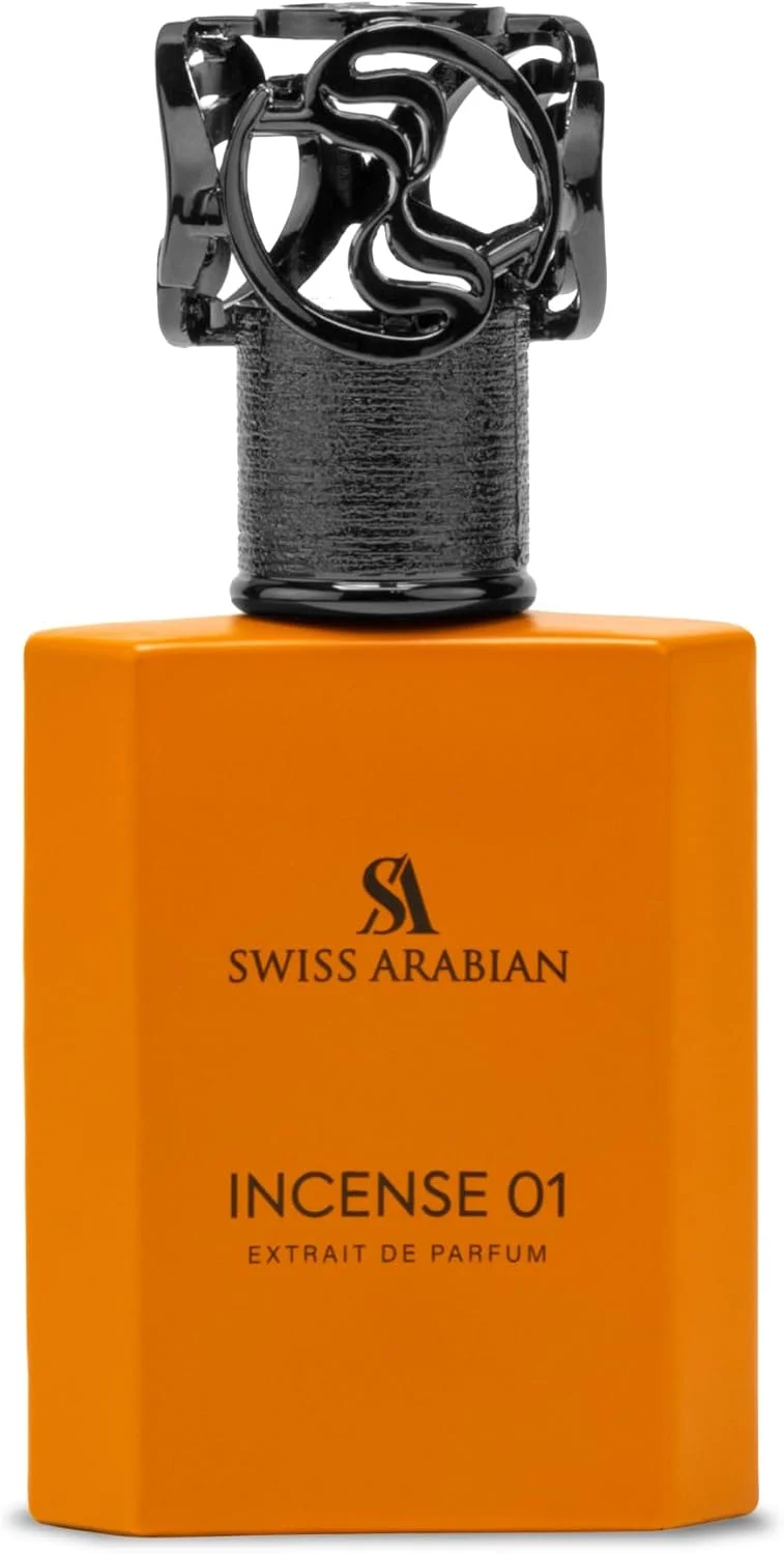 عطر سوییس عربین اینسنس 01 اکستریت د پرفیوم، 50 میلی لیتر، عطر با کیفیت عالی، رایحه униsex، عود تازه، عطر ترکیبی لوکس برای زنان و مردان