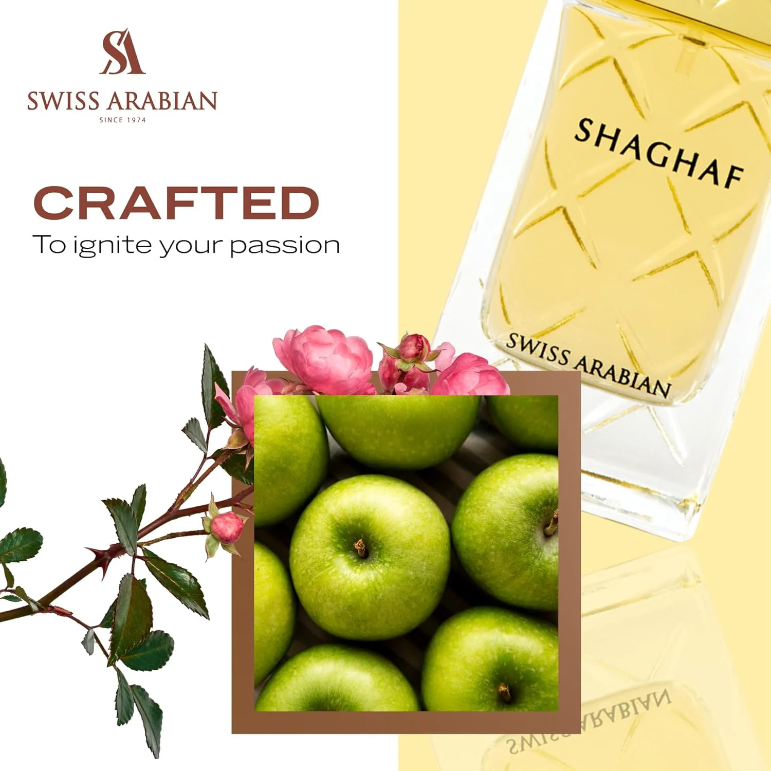 ادو پرفیوم زنانه شغف از Swiss Arabian، ۷۵ میلی لیتر، عطر با کیفیت عالی، عطر زنانه، مرکباتی، میوه ای، عطرهای ترکیبی لوکس برای زنان
