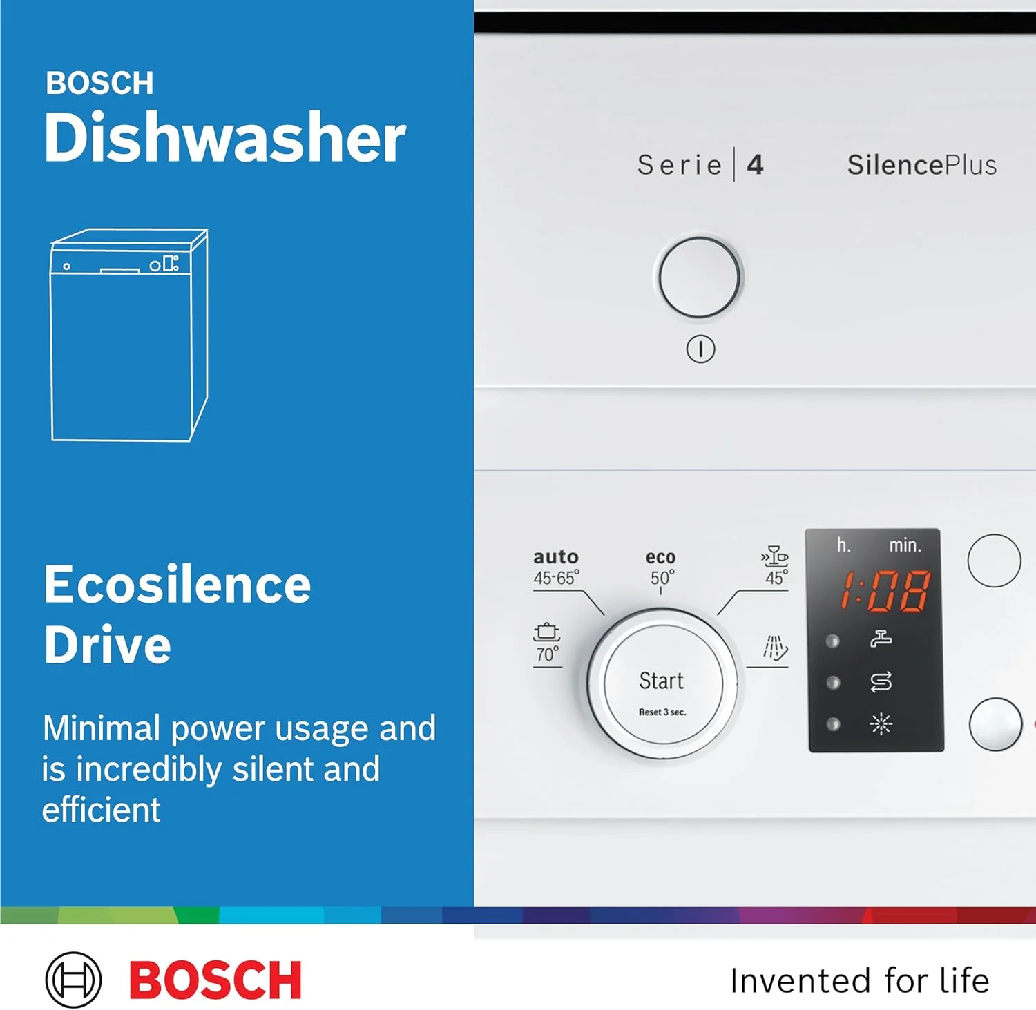 ماشین ظرفشویی ایستاده بوش سری 4، 60 سانتی متر، 12 نفره، 5 برنامه - مهندسی آلمان، EcoSilence Drive، سفید، SMS50E92GC ماشین ظرفشویی ایستاده بوش سری 4، 60 سانتی متر، 12 نفره، 5 برنامه - مهندسی آلمان، EcoSilence Drive، سفید، SMS50E92GC