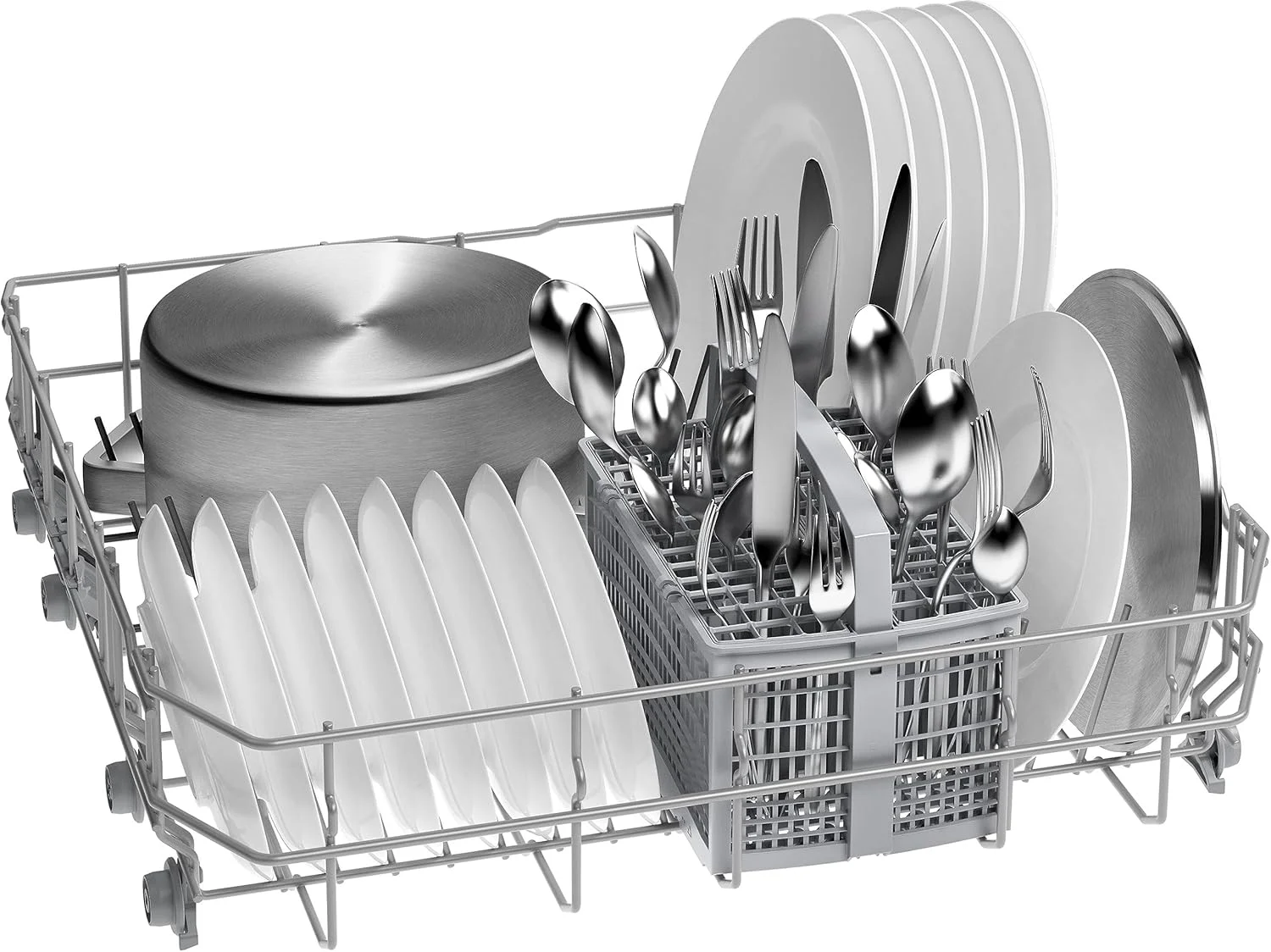 ماشین ظرفشویی سری 2 بوش، ایستاده، VarioSpeed، HygienePlus 60 سانتی متر، استیل ضد اثر انگشت SMS26AI00M