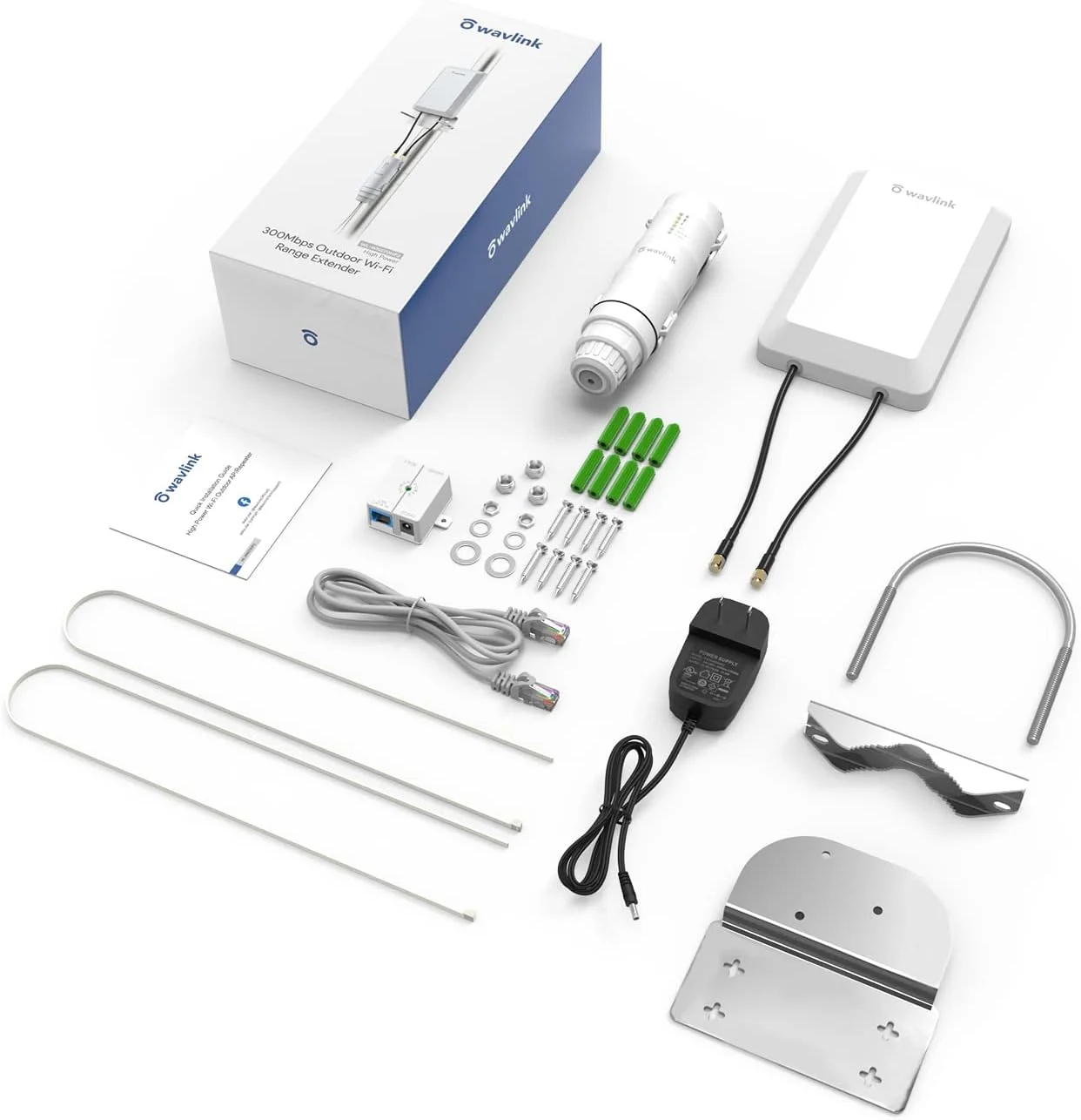 اکسس پوینت بی سیم بیرونی WAVLINK N300 با قابلیت PoE، ضد آب، افزایش دهنده برد وای فای بیرونی با برد بلند با حالت های AP/Router/Repeater، آنتن های جهت دار 11 dBi اکسس پوینت بی سیم بیرونی WAVLINK N300 با قابلیت PoE، ضد آب، افزایش دهنده برد وای فای بیرونی با برد بلند با حالت های AP/Router/Repeater، آنتن های جهت دار 11 dBi