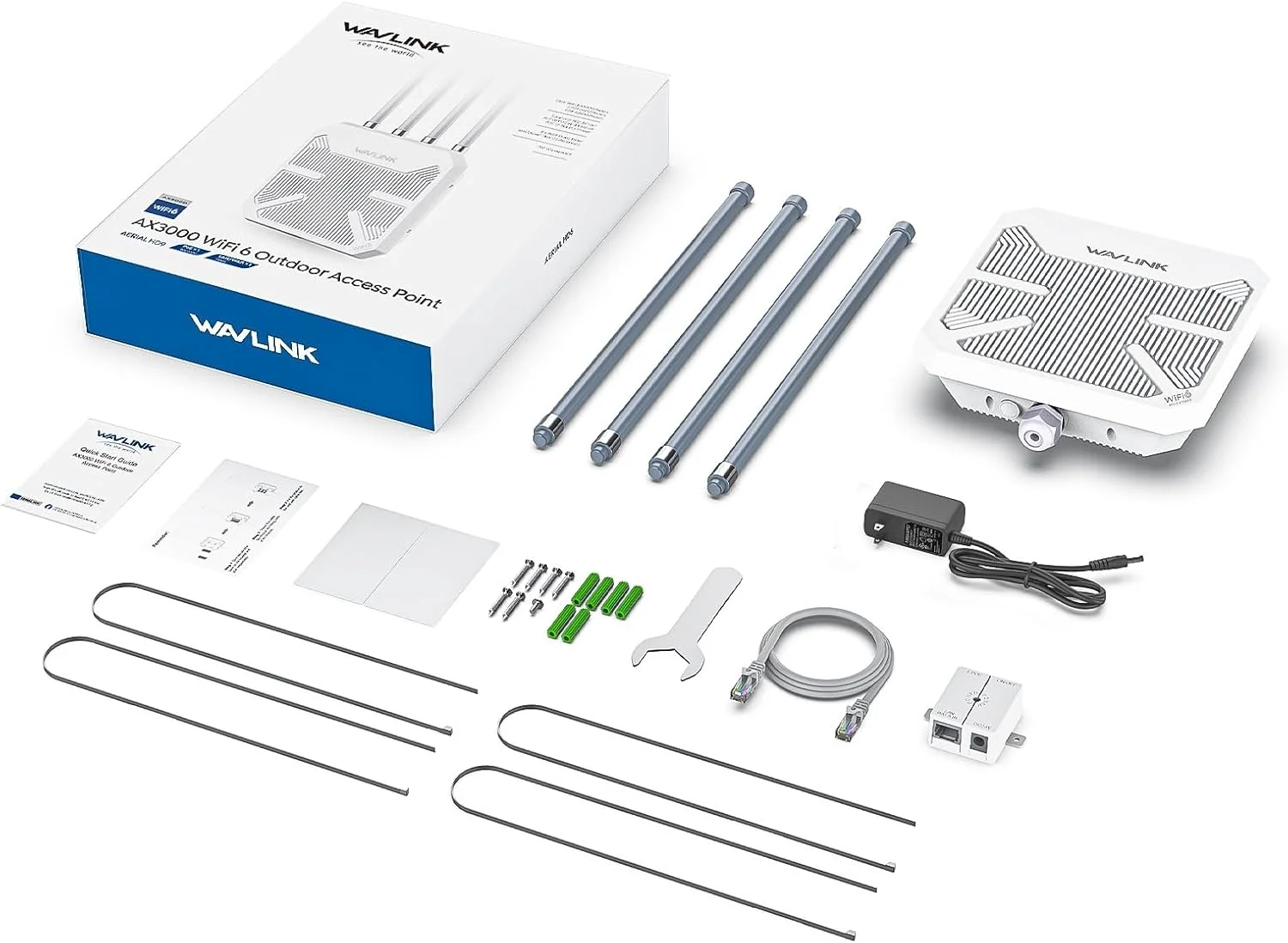 اکسس پوینت بی سیم بیرونی WAVLINK AX3000 WiFi 6، وای فای برد بلند بیرونی با دو باند/PoE/IP67/توان 600mW/تا 256 دستگاه برای مهمانی ها، گردهمایی های تجاری سازگار با استارلینک اکسس پوینت بی سیم بیرونی WAVLINK AX3000 WiFi 6، وای فای برد بلند بیرونی با دو باند/PoE/IP67/توان 600mW/تا 256 دستگاه برای مهمانی ها، گردهمایی های تجاری سازگار با استارلینک