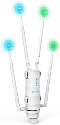 تقویت کننده/اکسس پوینت بی سیم وای فای دوربرد و ضد آب WAVLINK AC1200 مناسب فضای باز با POE غیرفعال، دو باند 2.4G+5G، دارای 4 آنتن Omni Directional 7dBi، پشتیبانی از حالت های روتر/AP/تکرار کننده/مش تقویت کننده/اکسس پوینت بی سیم وای فای دوربرد و ضد آب WAVLINK AC1200 مناسب فضای باز با POE غیرفعال، دو باند 2.4G+5G، دارای 4 آنتن Omni Directional 7dBi، پشتیبانی از حالت های روتر/AP/تکرار کننده/مش