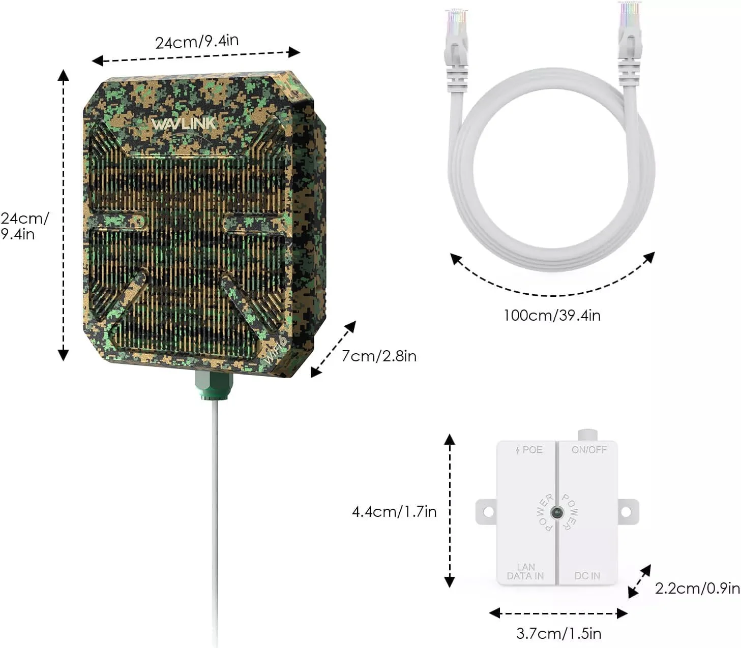 تقویت کننده وای فای 6 بیرونی WAVLINK AX3000، تکرار کننده/نقطه دسترسی بی سیم/روتر دو بانده با برد بلند با PoE/ انتقال 3 کیلومتری PtP، ضد آب IP67، پشتیبانی از حداکثر 256 دستگاه برای کمپینگ، مزرعه تقویت کننده وای فای 6 بیرونی WAVLINK AX3000، تکرار کننده/نقطه دسترسی بی سیم/روتر دو بانده با برد بلند با PoE/ انتقال 3 کیلومتری PtP، ضد آب IP67، پشتیبانی از حداکثر 256 دستگاه برای کمپینگ، مزرعه