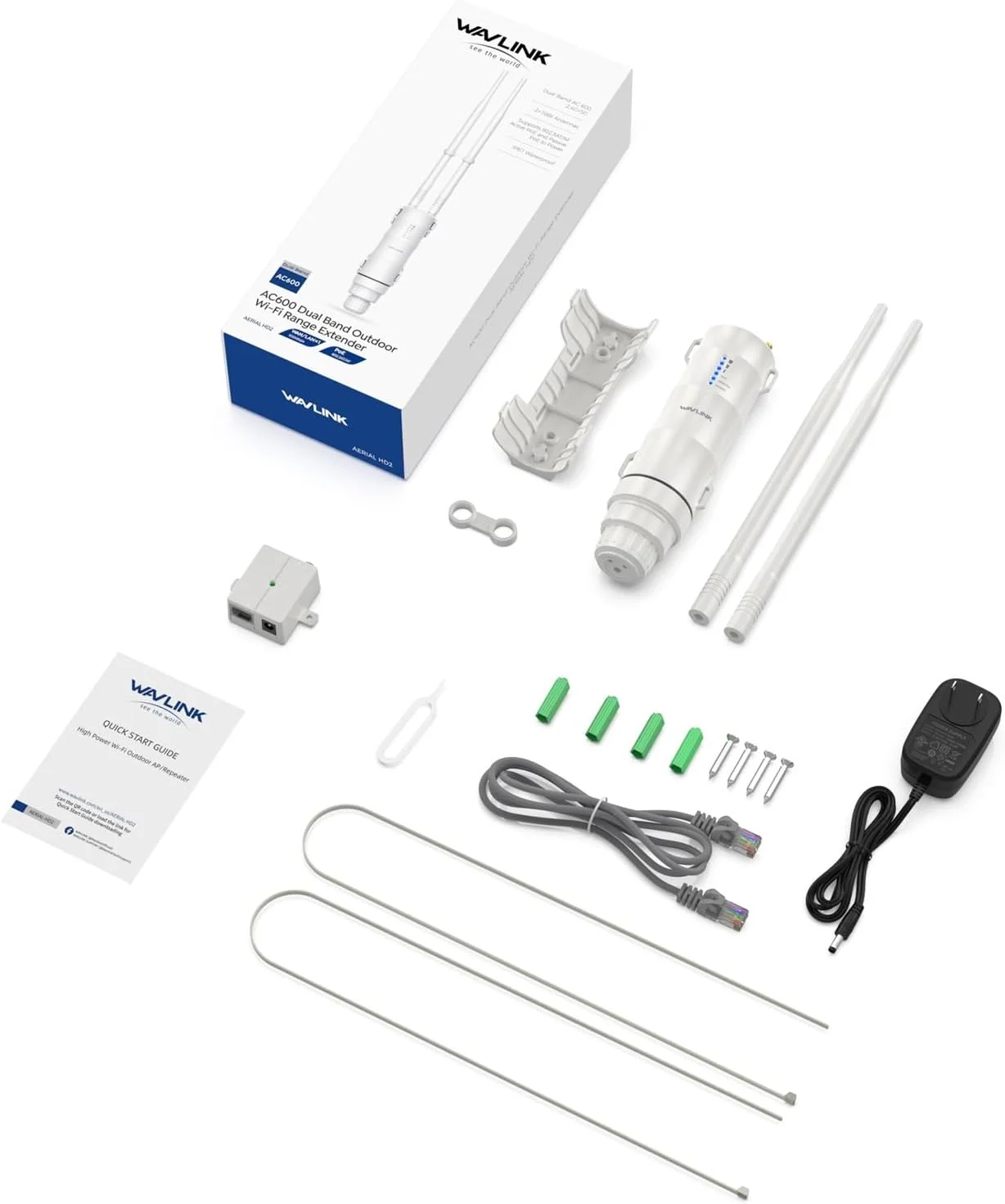 اکسس پوینت وای فای فضای باز WAVLINK، توسعه دهنده روتر وای فای، روتر/AP/توسعه دهنده محدوده وای فای بی سیم دو بانده AC600 با توان بالا 2.4+5G ضد آب 3 در 1 با PoE برای حیاط، RV، کمپینگ اکسس پوینت وای فای فضای باز WAVLINK، توسعه دهنده روتر وای فای، روتر/AP/توسعه دهنده محدوده وای فای بی سیم دو بانده AC600 با توان بالا 2.4+5G ضد آب 3 در 1 با PoE برای حیاط، RV، کمپینگ
