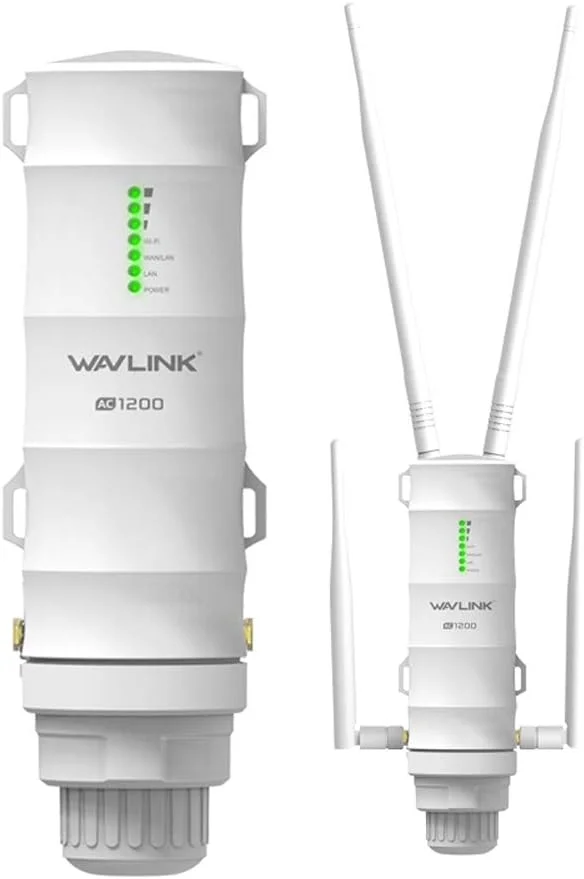 WAVLINK - AC1200 - اکسس پوینت بی سیم فضای باز، WLAN - 60m Poe - ضد آب و هوا - WLAN AP، دو باند 5G + 2.4G - WLAN (572HG3)