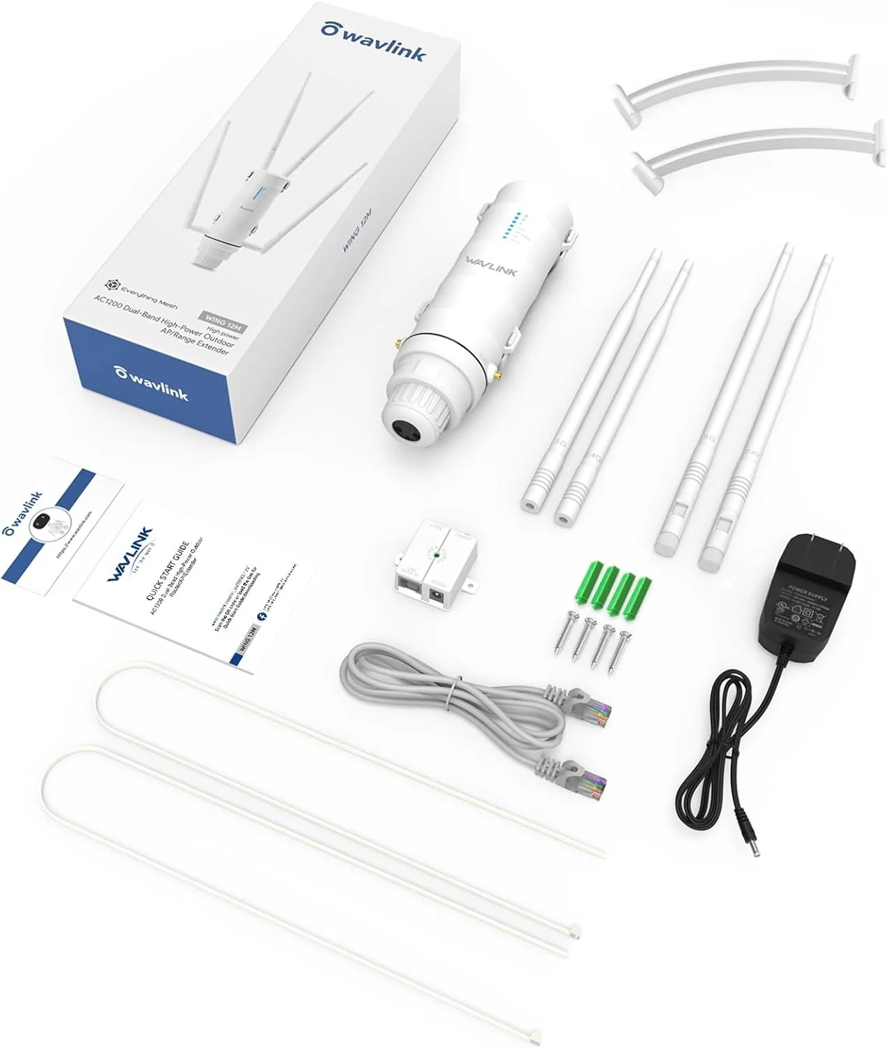 تقویت کننده وای فای بیرونی WAVLINK 2025 AC1200، تقویت کننده سیگنال وای فای دو بانده دوربرد ضد آب با تغذیه PoE، پورت گیگابیتی، پشتیبانی از حالت های روتر/AP/تکرار کننده برای گاراژ، کمپینگ/RV تقویت کننده وای فای بیرونی WAVLINK 2025 AC1200، تقویت کننده سیگنال وای فای دو بانده دوربرد ضد آب با تغذیه PoE، پورت گیگابیتی، پشتیبانی از حالت های روتر/AP/تکرار کننده برای گاراژ، کمپینگ/RV