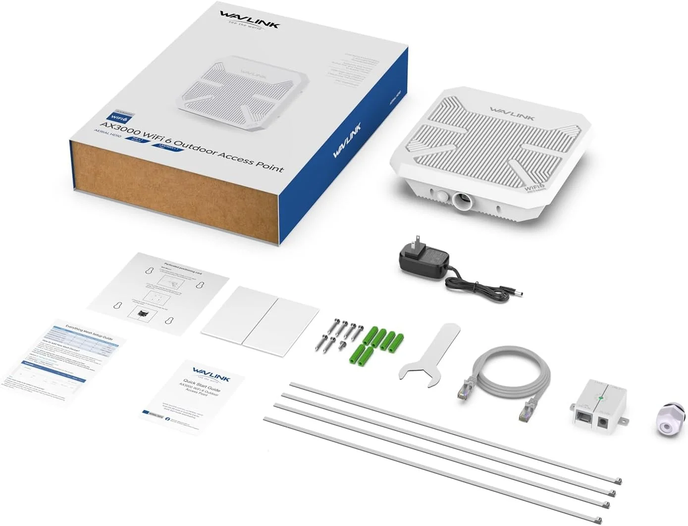 تقویت کننده/اکسس پوینت وای فای بیرونی WAVLINK AX3000 - تقویت کننده سیگنال بی سیم دوربرد با باند دوگانه/PoE/IP67 ضد آب/تا 3 کیلومتر - پشتیبانی از حداکثر 256 دستگاه برای کارخانه ها، مزارع تقویت کننده/اکسس پوینت وای فای بیرونی WAVLINK AX3000 - تقویت کننده سیگنال بی سیم دوربرد با باند دوگانه/PoE/IP67 ضد آب/تا 3 کیلومتر - پشتیبانی از حداکثر 256 دستگاه برای کارخانه ها، مزارع
