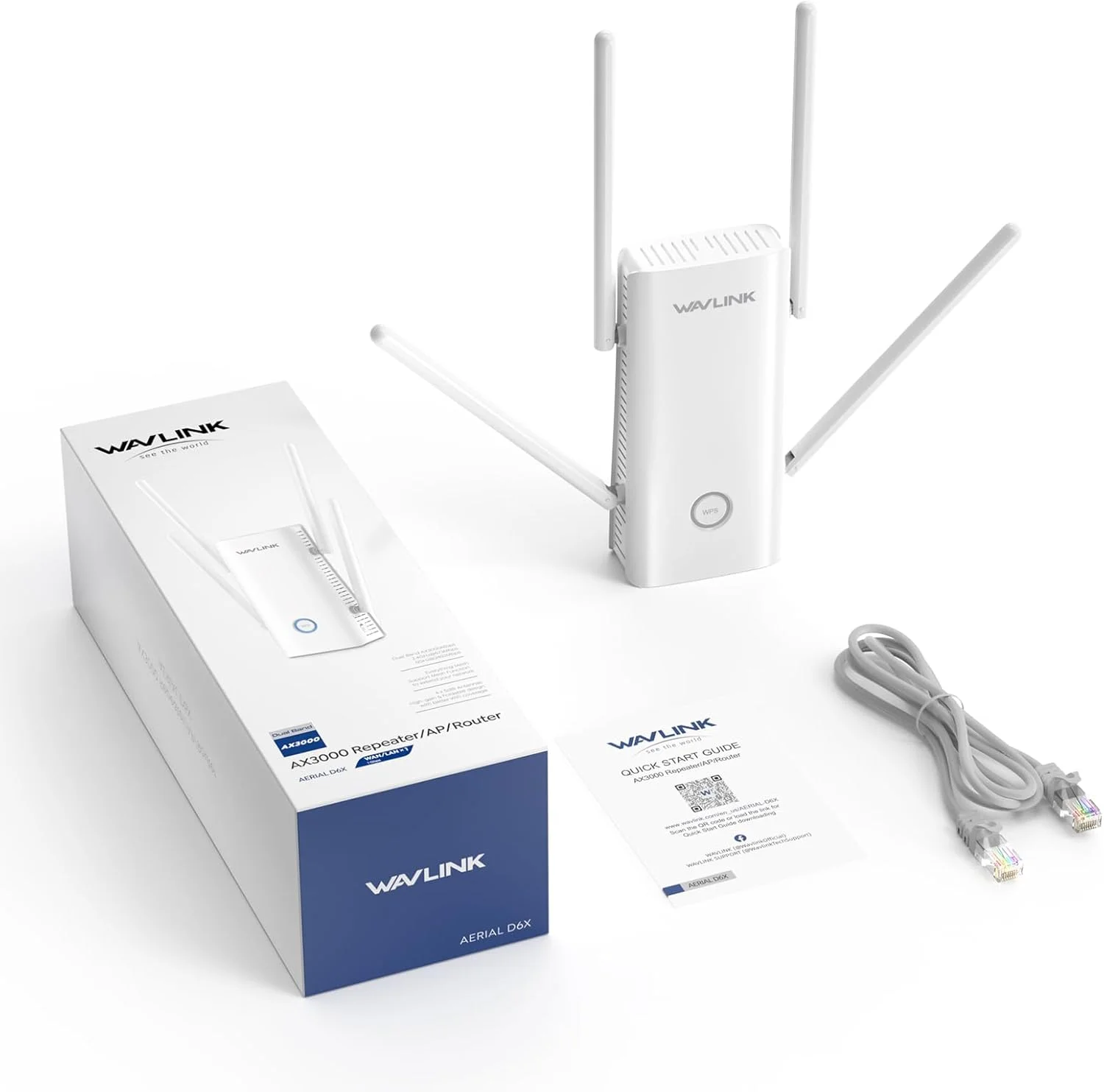 تقویت کننده سیگنال وای فای 6 WAVLINK AX3000 برای خانه، تکرار کننده دو بانده 3000 مگابیت بر ثانیه (5 گیگاهرتز/2.4 گیگاهرتز) با پورت اترنت گیگابیتی، نقطه دسترسی، راه اندازی با 1 ضربه تقویت کننده سیگنال وای فای 6 WAVLINK AX3000 برای خانه، تکرار کننده دو بانده 3000 مگابیت بر ثانیه (5 گیگاهرتز/2.4 گیگاهرتز) با پورت اترنت گیگابیتی، نقطه دسترسی، راه اندازی با 1 ضربه