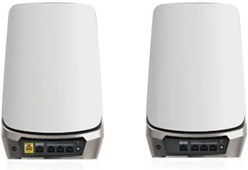 سیستم مش وای فای 6E چهار بانده NETGEAR Orbi AXE11000، RBKE963، 10.8 گیگابیت بر ثانیه، پورت 10 گیگی، روتر با 2 ماهواره پوشش دهنده تا 9000 فوت مربع، 200 دستگاه متصل، شامل 1 سال NETGEAR Armor سیستم مش وای فای 6E چهار بانده NETGEAR Orbi AXE11000، RBKE963، 10.8 گیگابیت بر ثانیه، پورت 10 گیگی، روتر با 2 ماهواره پوشش دهنده تا 9000 فوت مربع، 200 دستگاه متصل، شامل 1 سال NETGEAR Armor