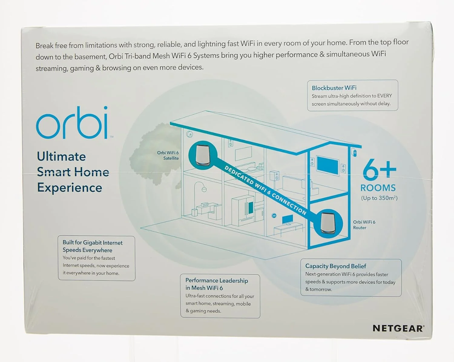 سیستم وای فای 6 مش تری-باند Netgear Rbk852 Orbi Whole Home - سفید سیستم وای فای 6 مش تری-باند Netgear Rbk852 Orbi Whole Home - سفید