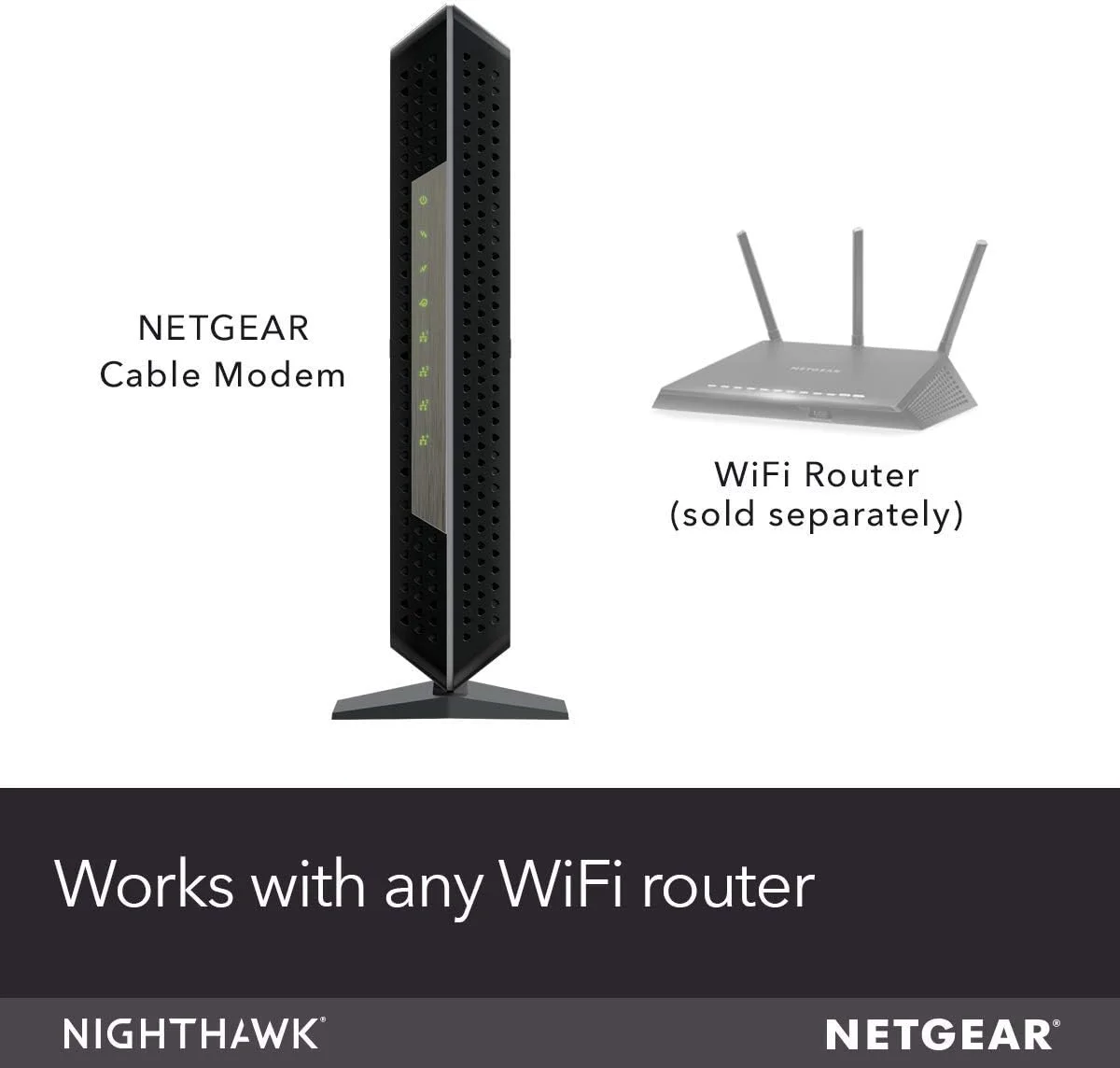 مودم کابلی NETGEAR Nighthawk CM1200 - سازگار با تمام ارائه دهندگان کابل از جمله Xfinity توسط Comcast، Spectrum، Cox | برای طرح های کابلی تا 2 گیگابیت | 4 پورت اترنت 1G | DOCSIS 3.1، مشکی مودم کابلی NETGEAR Nighthawk CM1200 - سازگار با تمام ارائه دهندگان کابل از جمله Xfinity توسط Comcast، Spectrum، Cox | برای طرح های کابلی تا 2 گیگابیت | 4 پورت اترنت 1G | DOCSIS 3.1، مشکی