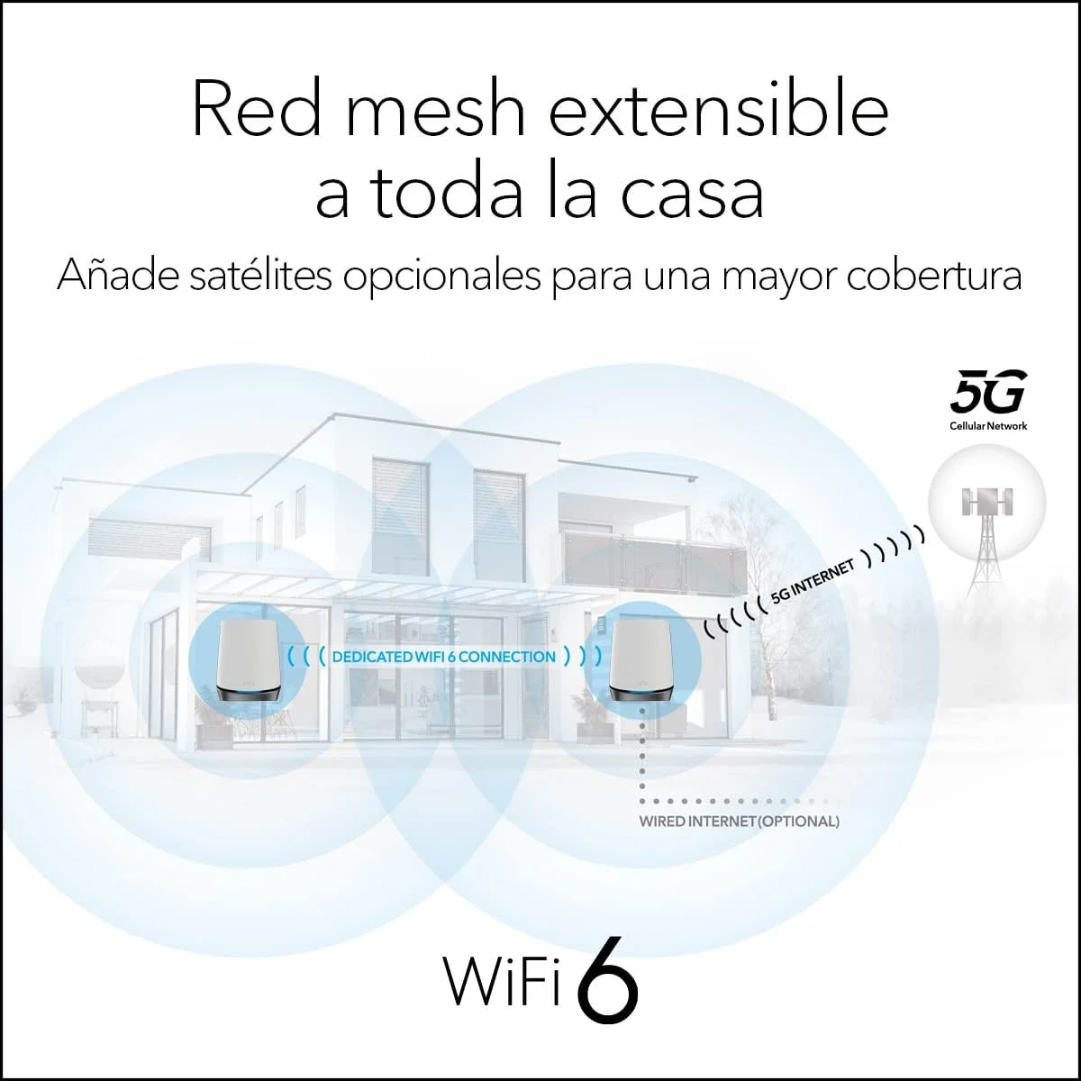 سیستم مش وای فای 6 سه بانده 5G NETGEAR Orbi (NBK752) - روتر با 1 توسعه دهنده ماهواره ای | پوشش تا 465 متر مربع، 40 دستگاه | AX4200 (تا 4.2 گیگابیت در ثانیه) سیستم مش وای فای 6 سه بانده 5G NETGEAR Orbi (NBK752) - روتر با 1 توسعه دهنده ماهواره ای | پوشش تا 465 متر مربع، 40 دستگاه | AX4200 (تا 4.2 گیگابیت در ثانیه)