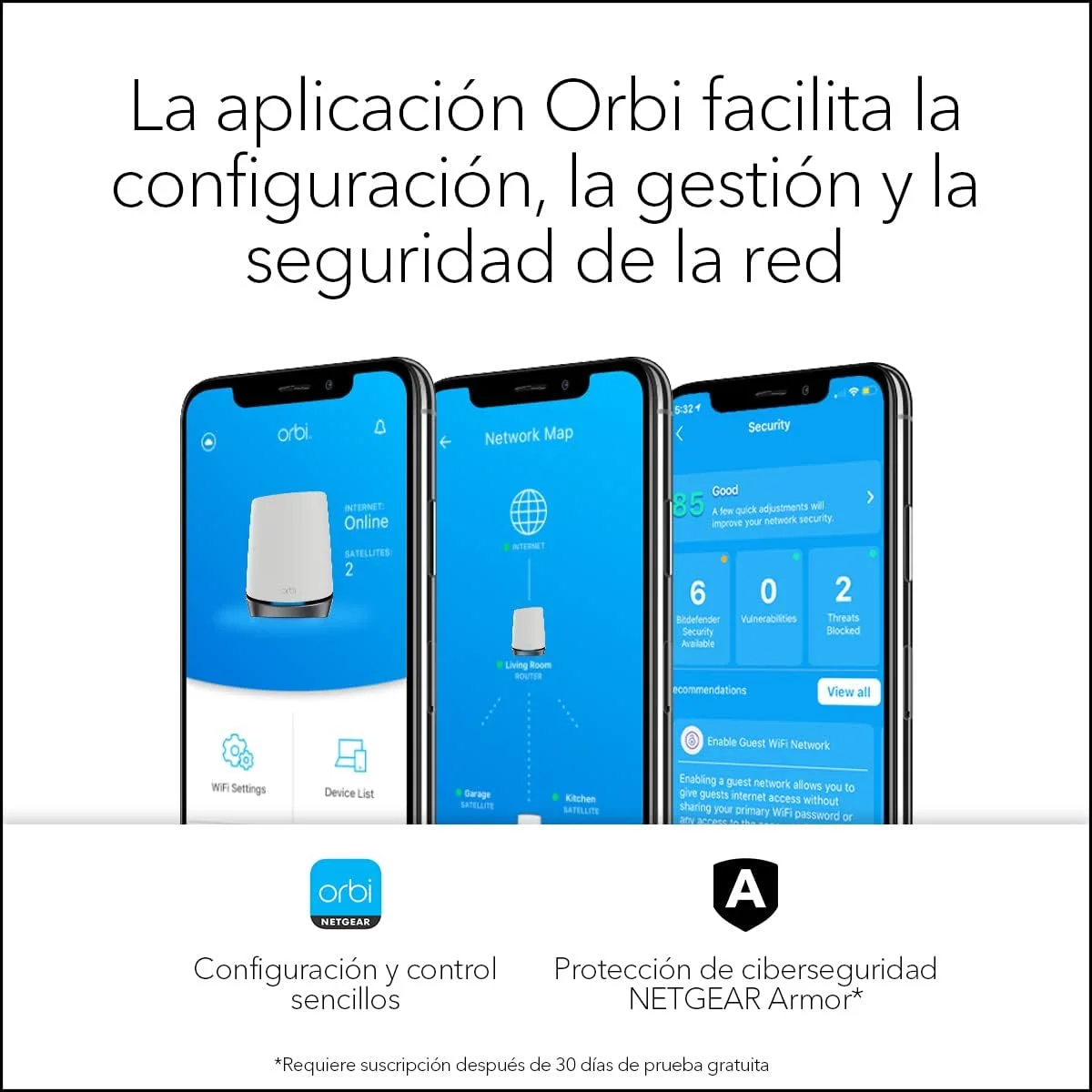 سیستم مش وای فای 6 سه بانده 5G NETGEAR Orbi (NBK752) - روتر با 1 توسعه دهنده ماهواره ای | پوشش تا 465 متر مربع، 40 دستگاه | AX4200 (تا 4.2 گیگابیت در ثانیه) سیستم مش وای فای 6 سه بانده 5G NETGEAR Orbi (NBK752) - روتر با 1 توسعه دهنده ماهواره ای | پوشش تا 465 متر مربع، 40 دستگاه | AX4200 (تا 4.2 گیگابیت در ثانیه)