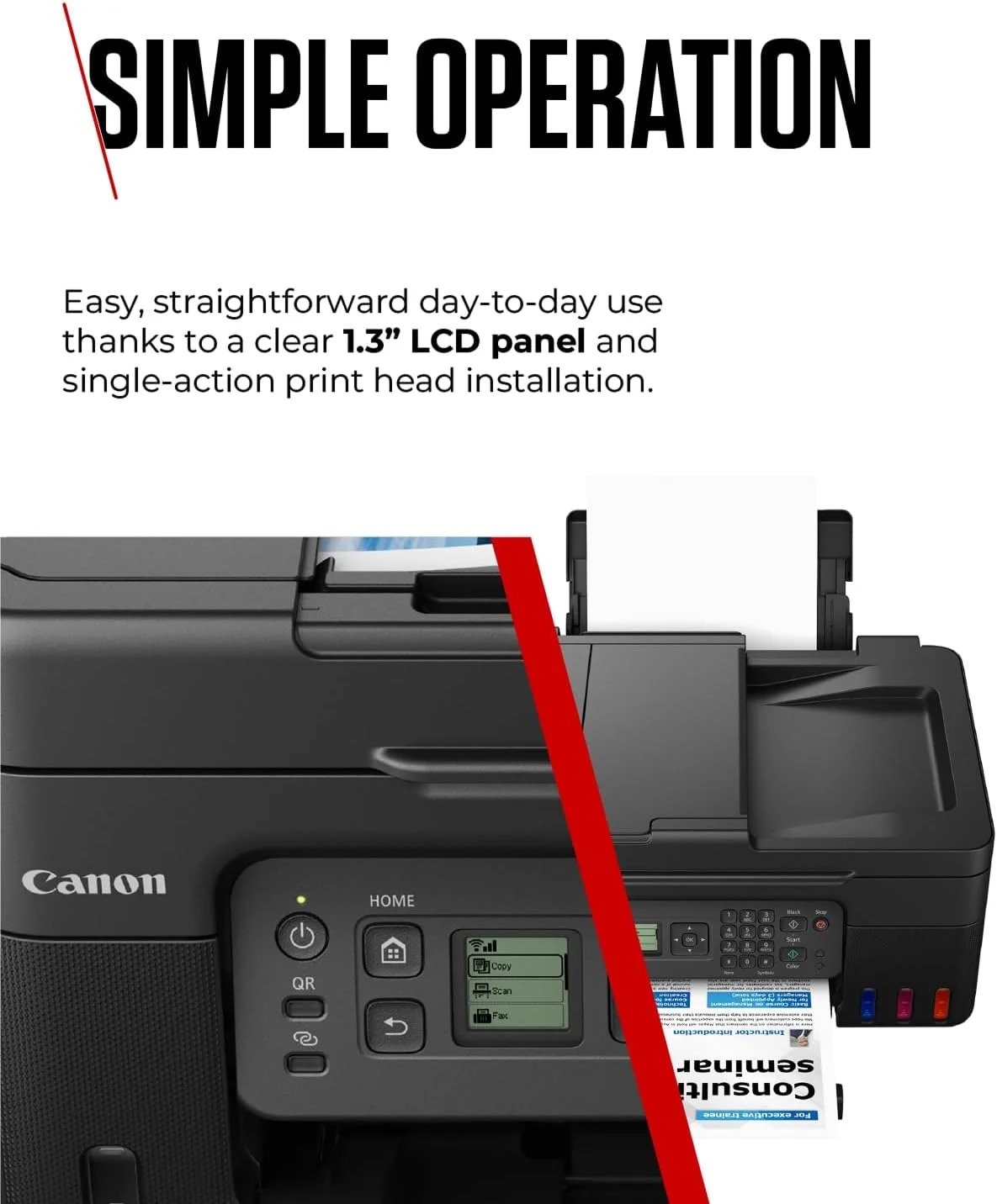 پرینتر جوهرافشان چندکاره رنگی بیسیم کانن PIXMA G4570 با مخزن بزرگ قابل شارژ - چاپ A4، کپی، اسکن، فکس - Wi-Fi، اتصال ابری - ظرفیت 100 برگه، ADF - سازگار با Mac، Windows، Chrome پرینتر جوهرافشان چندکاره رنگی بیسیم کانن PIXMA G4570 با مخزن بزرگ قابل شارژ - چاپ A4، کپی، اسکن، فکس - Wi-Fi، اتصال ابری - ظرفیت 100 برگه، ADF - سازگار با Mac، Windows، Chrome