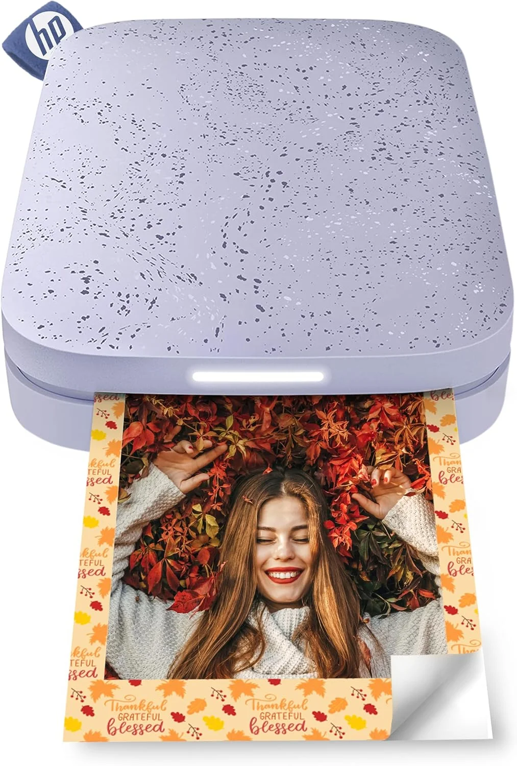 چاپگر عکس فوری قابل حمل HP Sprocket با ابعاد 2x3 اینچ (یاسی) - چاپ تصاویر روی کاغذ چسبی Zink از دستگاه های iOS و Android