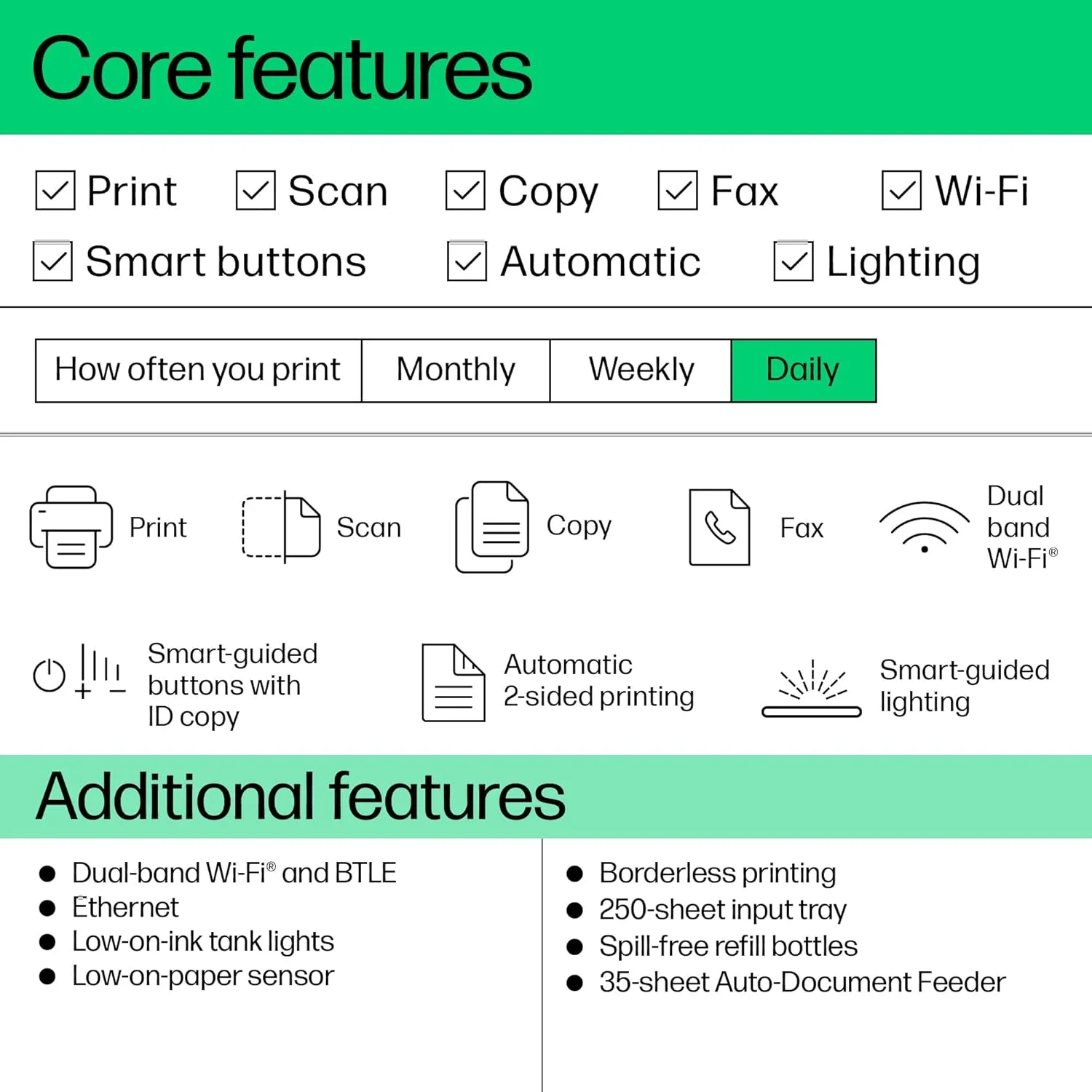 HP Smart Tank 7605، سایز واحد HP Smart Tank 7605، سایز واحد