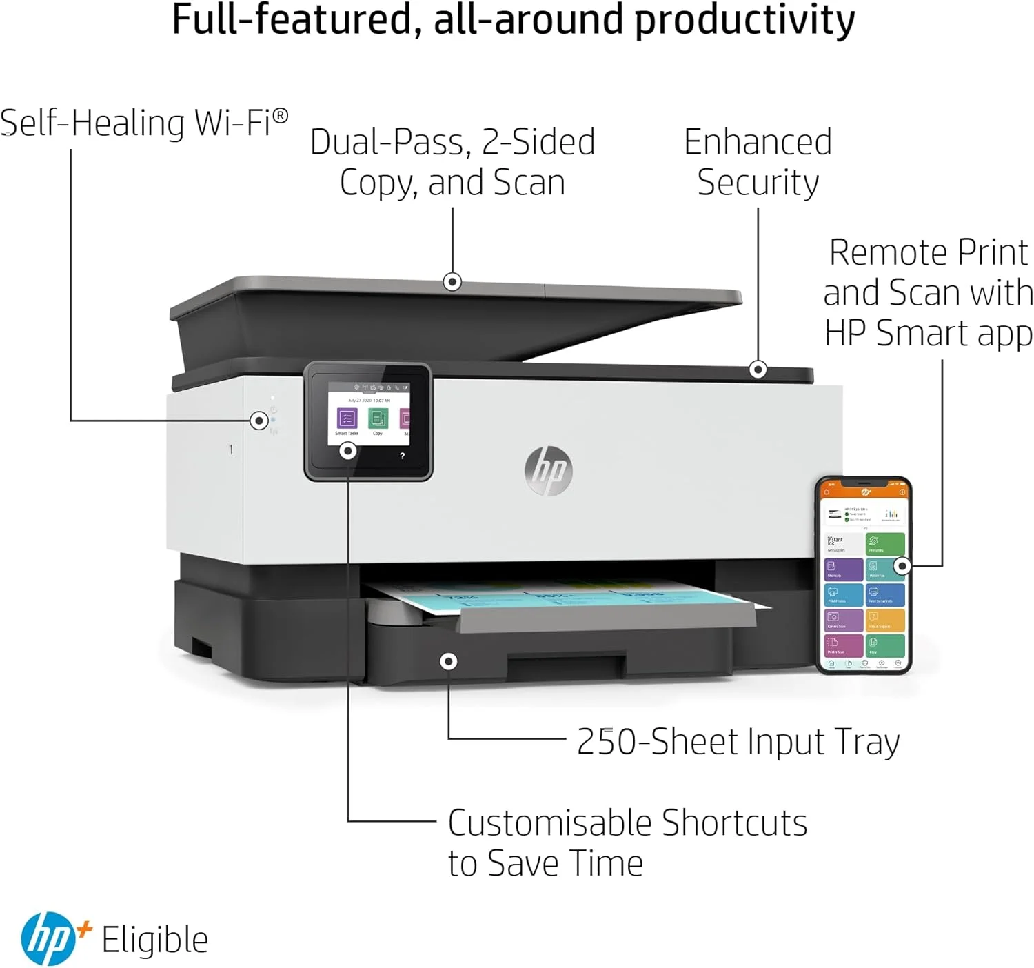پرینتر رنگی چندکاره HP OfficeJet Pro 9014e به همراه 9 ماه اشتراک Instant Ink با HP+ پرینتر رنگی چندکاره HP OfficeJet Pro 9014e به همراه 9 ماه اشتراک Instant Ink با HP+