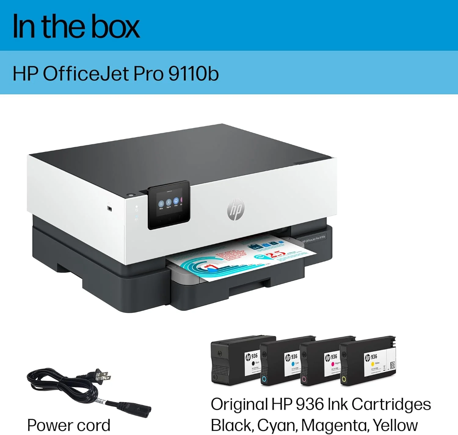 پرینتر جوهرافشان رنگی بی سیم HP OfficeJet Pro 9110b، چاپ، چاپ دورو، بهترین برای دفتر کار (5A0S1A) پرینتر جوهرافشان رنگی بی سیم HP OfficeJet Pro 9110b، چاپ، چاپ دورو، بهترین برای دفتر کار (5A0S1A)