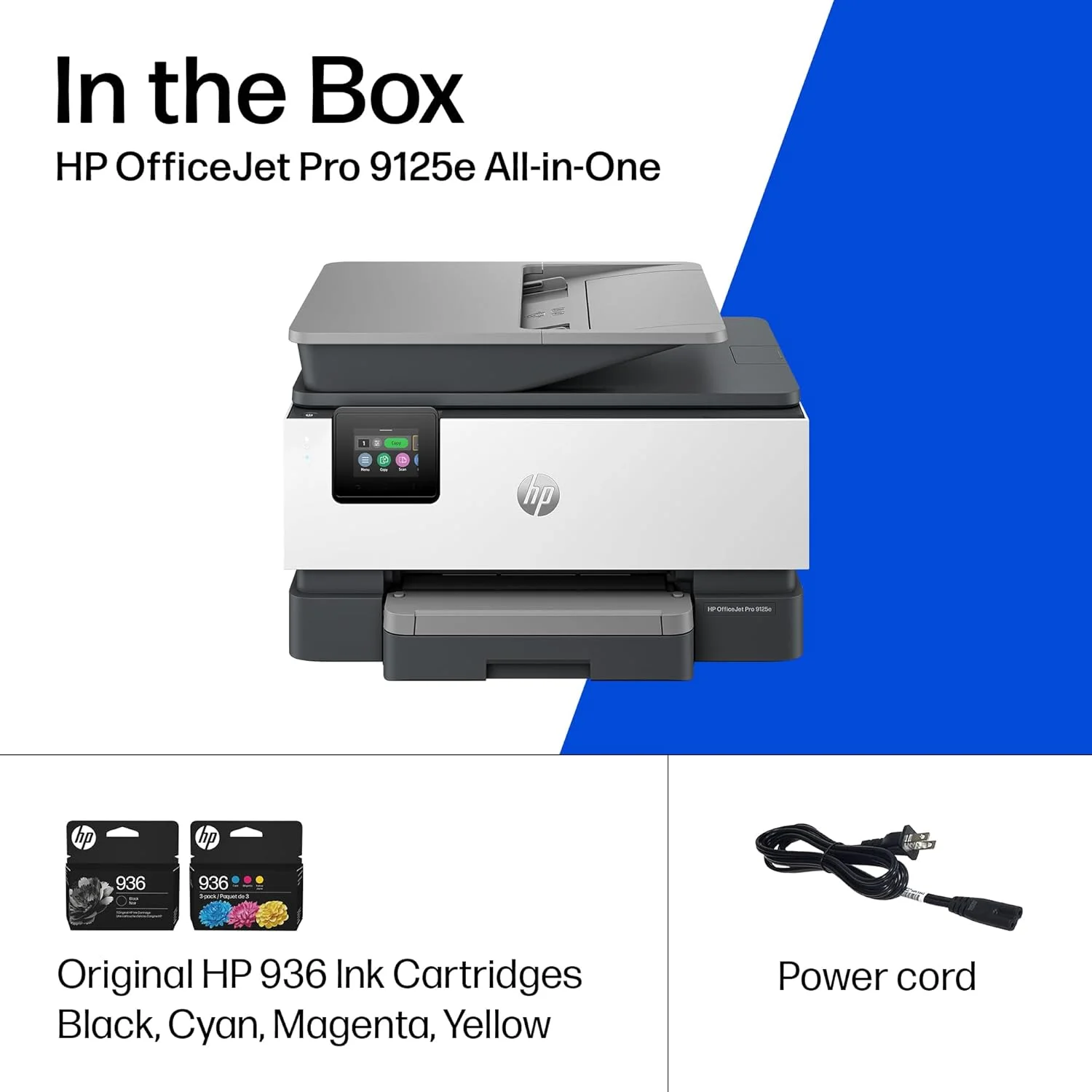 پرینتر چندکاره جوهرافشان رنگی HP OfficeJet Pro 9125e، مناسب برای کسب و کارهای کوچک و متوسط، قابلیت چاپ، کپی، اسکن، فکس، سازگار با Instant Ink (شامل 3 ماه اشتراک رایگان)؛ دارای صفحه لمسی؛ اسکن هوشمند پیشرفته پرینتر چندکاره جوهرافشان رنگی HP OfficeJet Pro 9125e، مناسب برای کسب و کارهای کوچک و متوسط، قابلیت چاپ، کپی، اسکن، فکس، سازگار با Instant Ink (شامل 3 ماه اشتراک رایگان)؛ دارای صفحه لمسی؛ اسکن هوشمند پیشرفته
