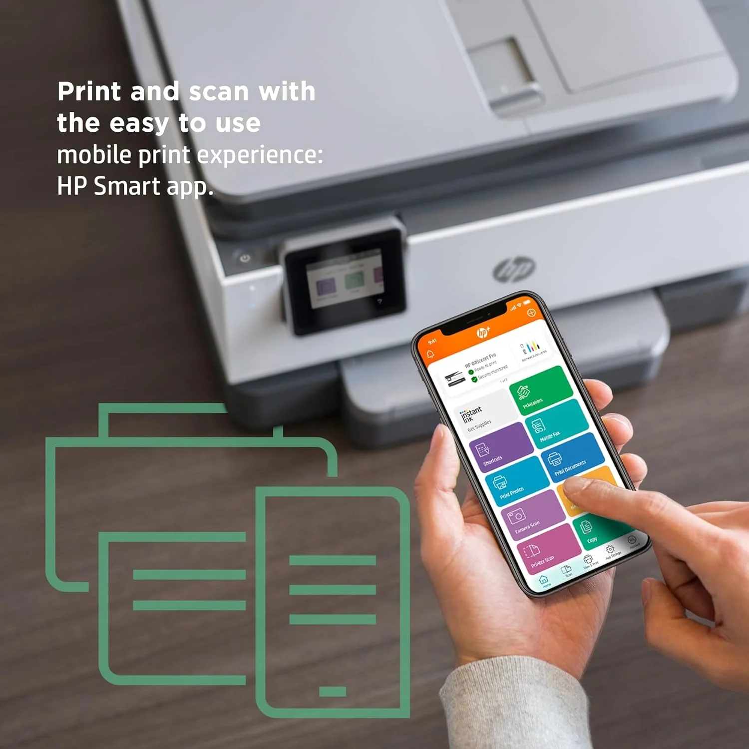 پرینتر رنگی چندکاره HP OfficeJet Pro 9014e به همراه 9 ماه اشتراک Instant Ink با HP+ پرینتر رنگی چندکاره HP OfficeJet Pro 9014e به همراه 9 ماه اشتراک Instant Ink با HP+