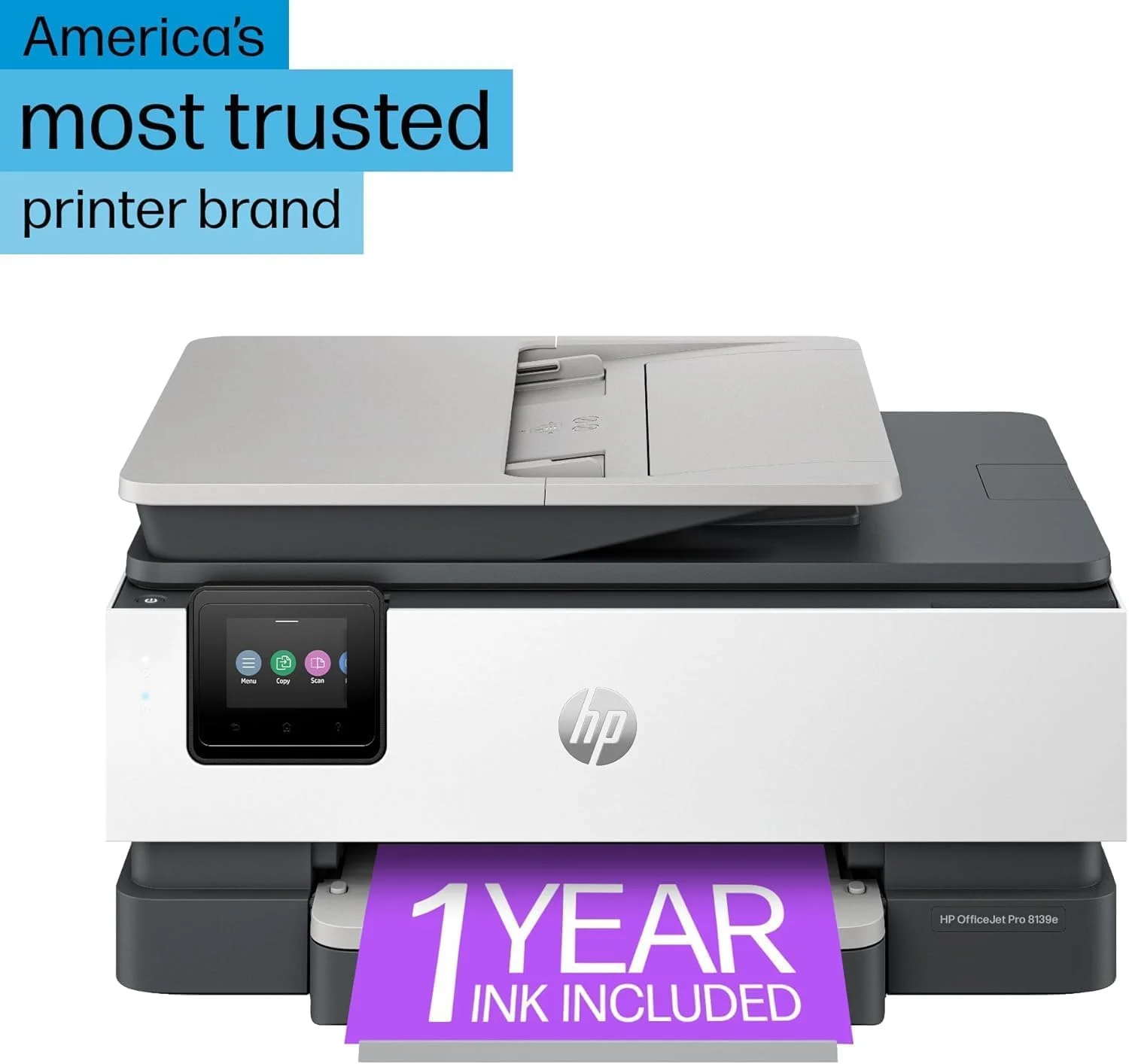 پرینتر جوهرافشان رنگی چندکاره بیسیم HP OfficeJet Pro 8139e، چاپ، اسکن، کپی، فکس، ADF، چاپ دورو، مناسب برای دفتر کار خانگی، 1 سال اشتراک Instant Ink (نوسازی شده با کیفیت عالی) پرینتر جوهرافشان رنگی چندکاره بیسیم HP OfficeJet Pro 8139e، چاپ، اسکن، کپی، فکس، ADF، چاپ دورو، مناسب برای دفتر کار خانگی، 1 سال اشتراک Instant Ink (نوسازی شده با کیفیت عالی)