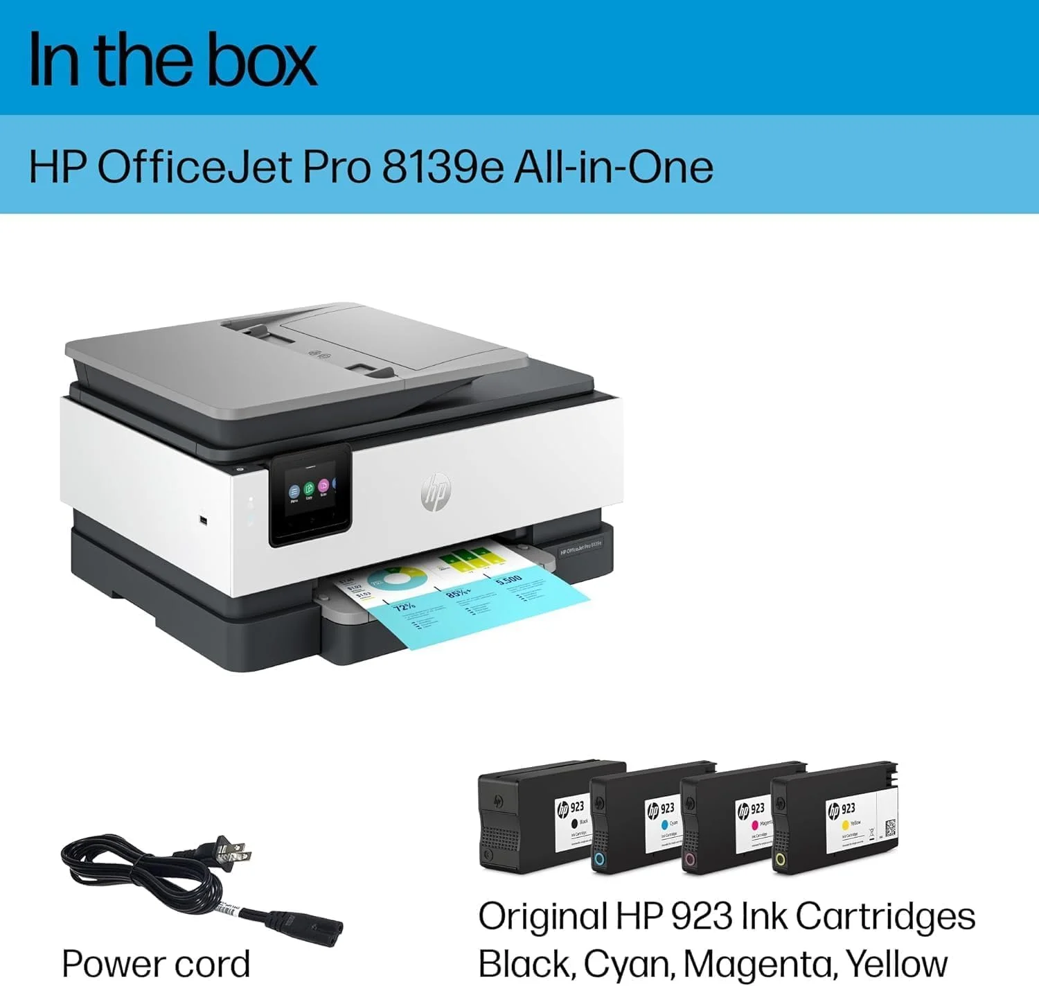 پرینتر جوهرافشان رنگی چندکاره بیسیم HP OfficeJet Pro 8139e، چاپ، اسکن، کپی، فکس، ADF، چاپ دورو، مناسب برای دفتر کار خانگی، 1 سال اشتراک Instant Ink (نوسازی شده با کیفیت عالی) پرینتر جوهرافشان رنگی چندکاره بیسیم HP OfficeJet Pro 8139e، چاپ، اسکن، کپی، فکس، ADF، چاپ دورو، مناسب برای دفتر کار خانگی، 1 سال اشتراک Instant Ink (نوسازی شده با کیفیت عالی)