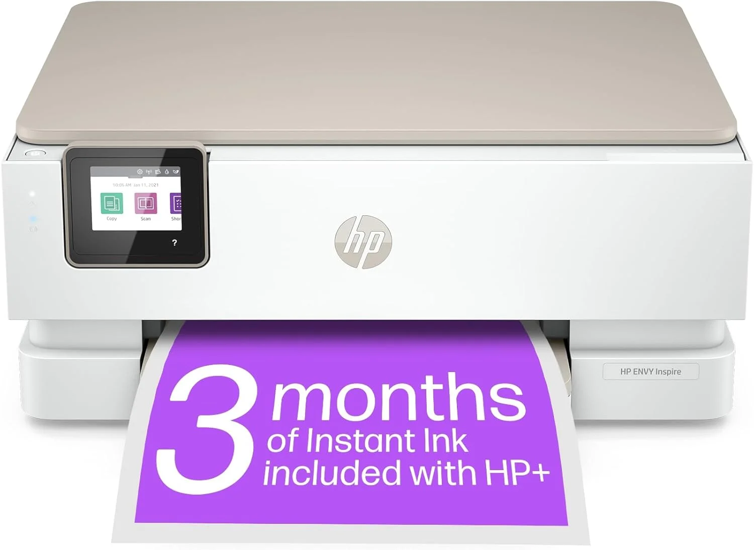 پرینتر رنگی بی‌سیم چندکاره HP ENVY Inspire 7220e با 6 ماه اشتراک Instant Ink به همراه HP+، سفید، تک سایز