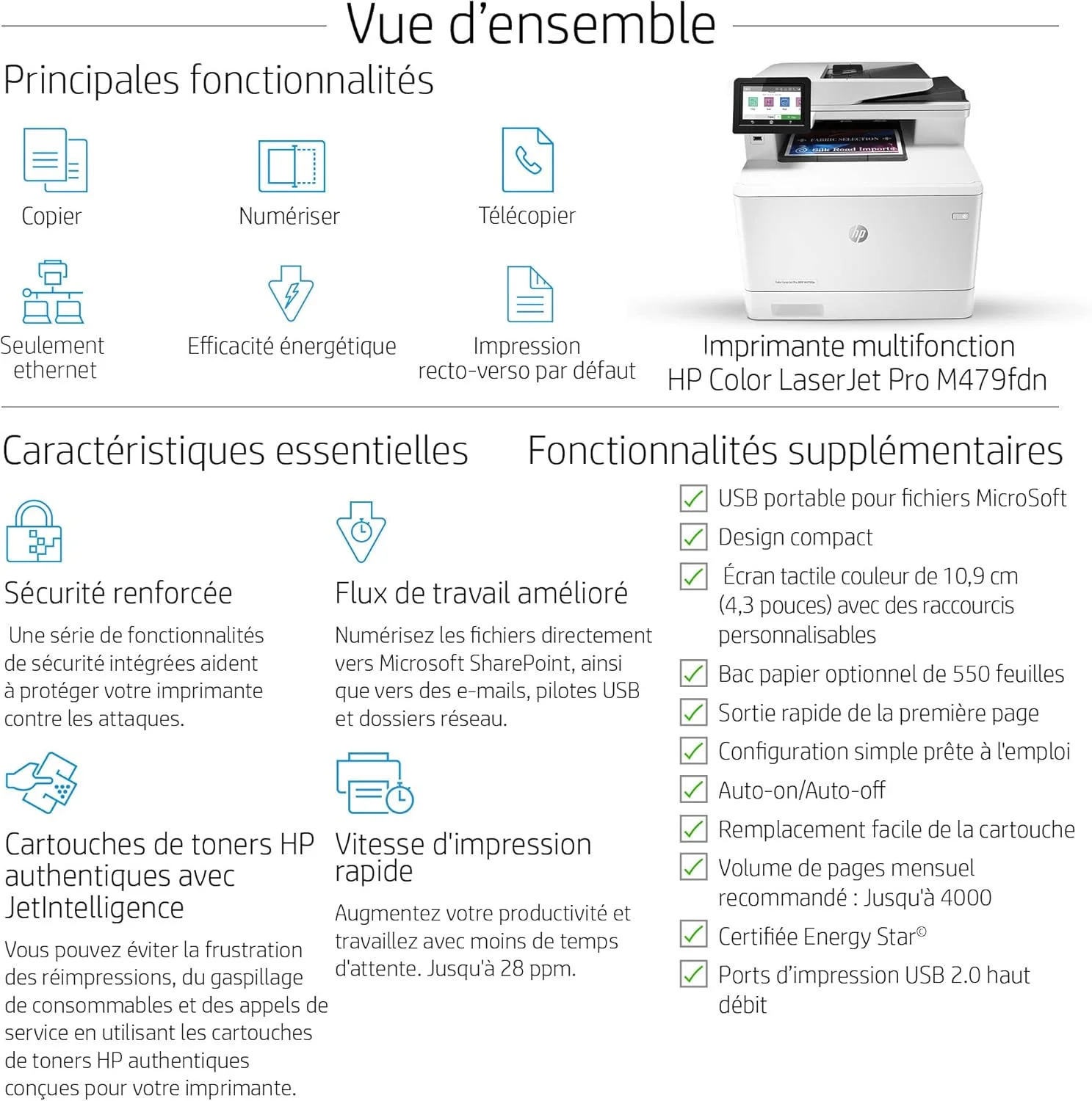 اچ پی - لیزر رنگی A4 SMB Ops (8A) LaserJet Pro MFP M479fdn ImageREt 3600 600Dpi 21ppm A4 اچ پی - لیزر رنگی A4 SMB Ops (8A) LaserJet Pro MFP M479fdn ImageREt 3600 600Dpi 21ppm A4
