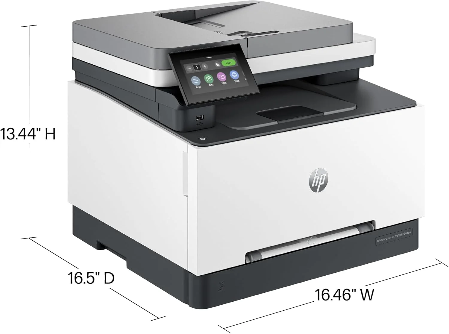 پرینتر لیزری رنگی چندکاره HP Color LaserJet Pro MFP 3301fdw، پرینتر اداری، اسکنر، کپی، فکس، ADF، دورو، بهترین برای دفتر کار (499Q5F) پرینتر لیزری رنگی چندکاره HP Color LaserJet Pro MFP 3301fdw، پرینتر اداری، اسکنر، کپی، فکس، ADF، دورو، بهترین برای دفتر کار (499Q5F)
