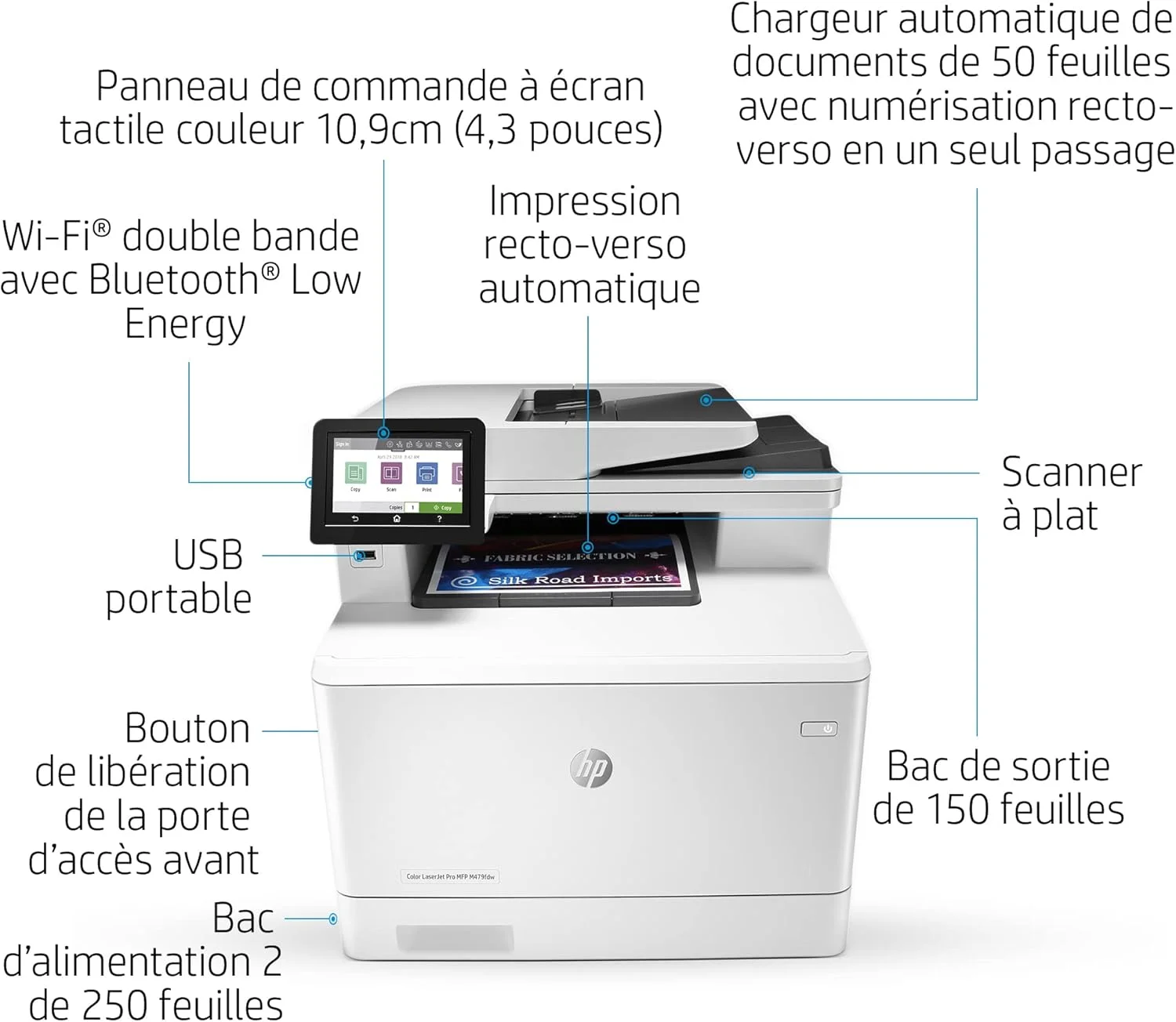 اچ پی - لیزر رنگی A4 SMB Ops (8A) LaserJet Pro MFP M479fdn ImageREt 3600 600Dpi 21ppm A4 اچ پی - لیزر رنگی A4 SMB Ops (8A) LaserJet Pro MFP M479fdn ImageREt 3600 600Dpi 21ppm A4