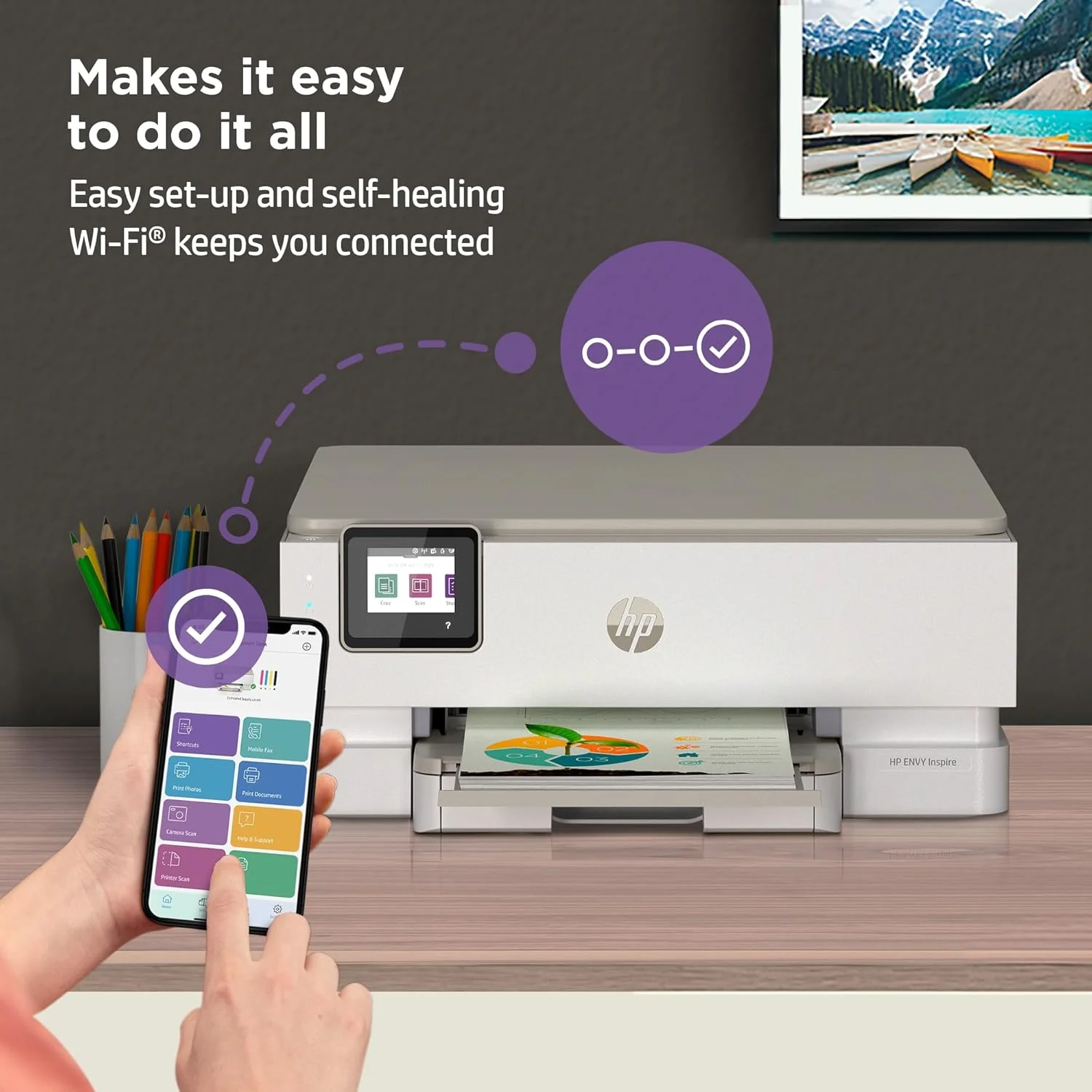 پرینتر رنگی بیسیم چندکاره HP ENVY Inspire 7220e با 6 ماه اشتراک Instant Ink به همراه HP+، سفید، تک سایز پرینتر رنگی بیسیم چندکاره HP ENVY Inspire 7220e با 6 ماه اشتراک Instant Ink به همراه HP+، سفید، تک سایز