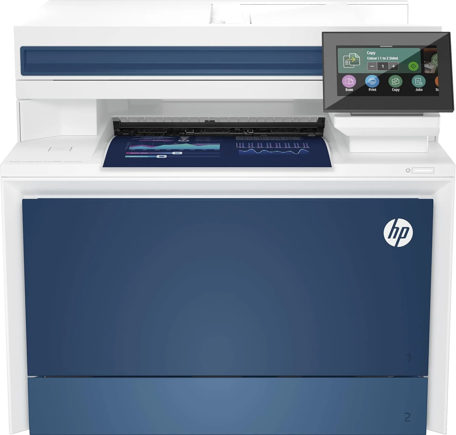 پرینتر چندکاره رنگی لیزری HP Color LaserJet Pro MFP 4303FDN، سرعت 33 صفحه در دقیقه، پرینت/کپی/اسکن/فکس، ADF با ظرفیت 50 برگ، آبی/سفید پرینتر چندکاره رنگی لیزری HP Color LaserJet Pro MFP 4303FDN، سرعت 33 صفحه در دقیقه، پرینت/کپی/اسکن/فکس، ADF با ظرفیت 50 برگ، آبی/سفید