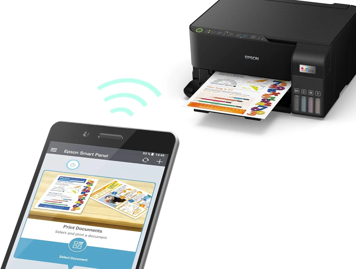 پرینتر مخزن جوهر خانگی اپسون EcoTank L3550، پرینتر رنگی A4 پرسرعت 3 در 1 با Wi-Fi Direct، پرینتر عکس، با قابلیت اتصال به برنامه هوشمند - مشکی پرینتر مخزن جوهر خانگی اپسون EcoTank L3550، پرینتر رنگی A4 پرسرعت 3 در 1 با Wi-Fi Direct، پرینتر عکس، با قابلیت اتصال به برنامه هوشمند - مشکی