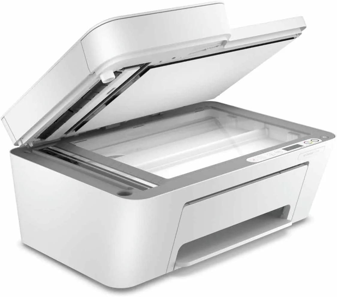 پرینتر رنگی چندکاره HP DeskJet 4120e با 6 ماه اشتراک Instant Ink به همراه HP+، دارای تغذیه خودکار اسناد 35 صفحه ای، سفید
