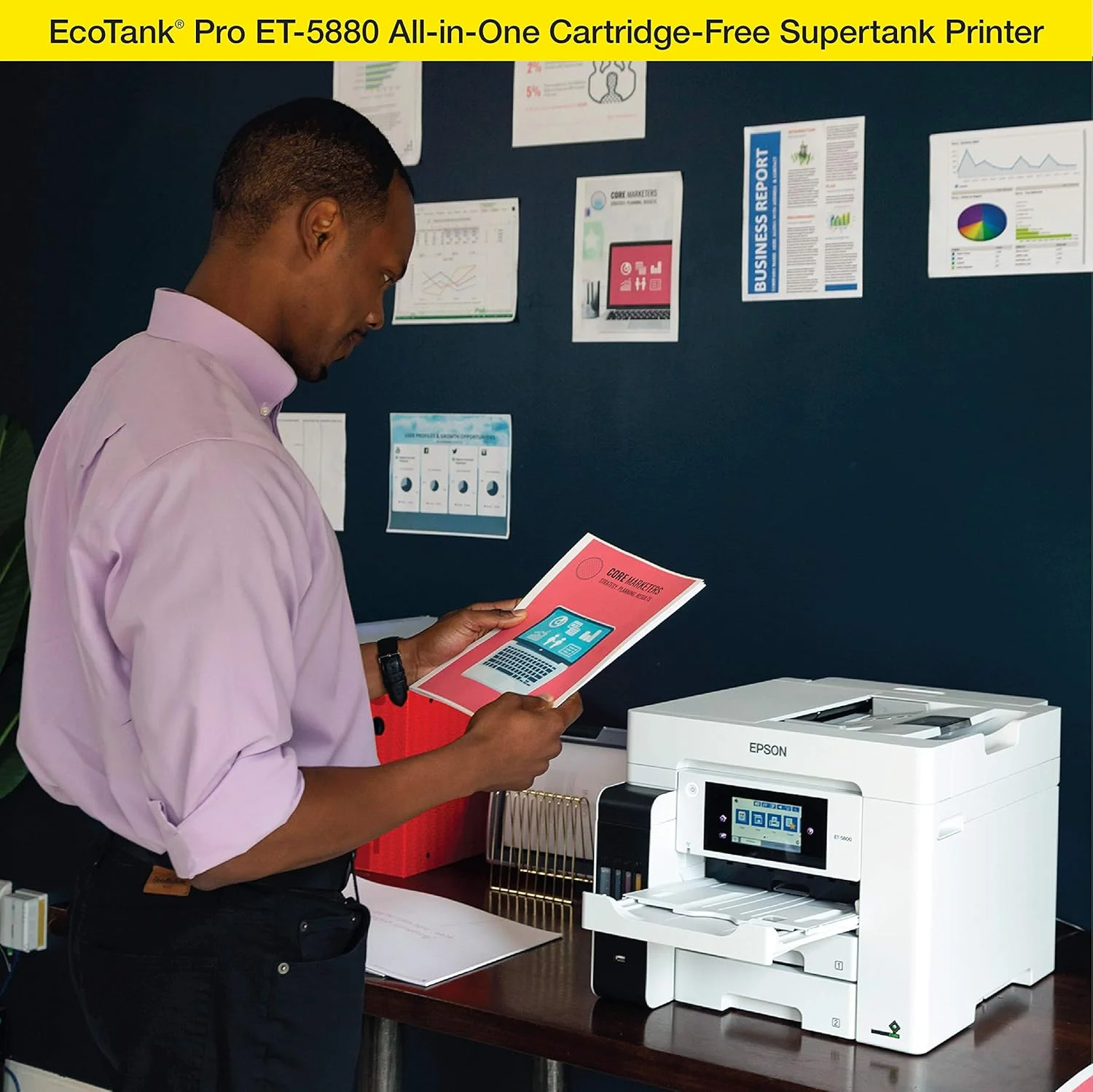 پرینتر جوهرافشان چندکاره رنگی اپسون EcoTank Pro ET-5880 با قابلیت اتصال بیسیم، اسکنر، کپی، فکس، اترنت و PCL/Postscript، سفید پرینتر جوهرافشان چندکاره رنگی اپسون EcoTank Pro ET-5880 با قابلیت اتصال بیسیم، اسکنر، کپی، فکس، اترنت و PCL/Postscript، سفید