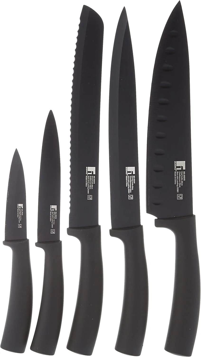 ست چاقوی استیل 6 تکه Bergner Seki، رنگ مشکی، پوشش نچسب، Bg39219 ست چاقوی استیل 6 تکه Bergner Seki، رنگ مشکی، پوشش نچسب، Bg39219