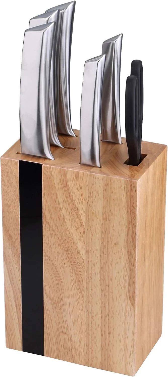 ست چاقوی 7 پارچه استیل برگنر Keops با پایه چوبی، رنگ نقره ای، BG4176MM