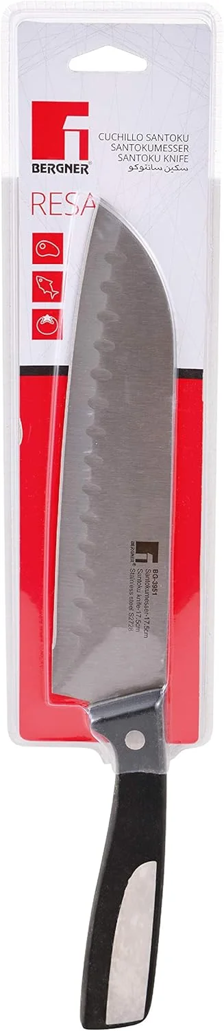 چاقوی سانتوکو برگنر مدل Resa، طول تیغه 17.5 سانتی متر، استیل ضد زنگ، رنگ مشکی، BG3951، چند رنگ چاقوی سانتوکو برگنر مدل Resa، طول تیغه 17.5 سانتی متر، استیل ضد زنگ، رنگ مشکی، BG3951، چند رنگ