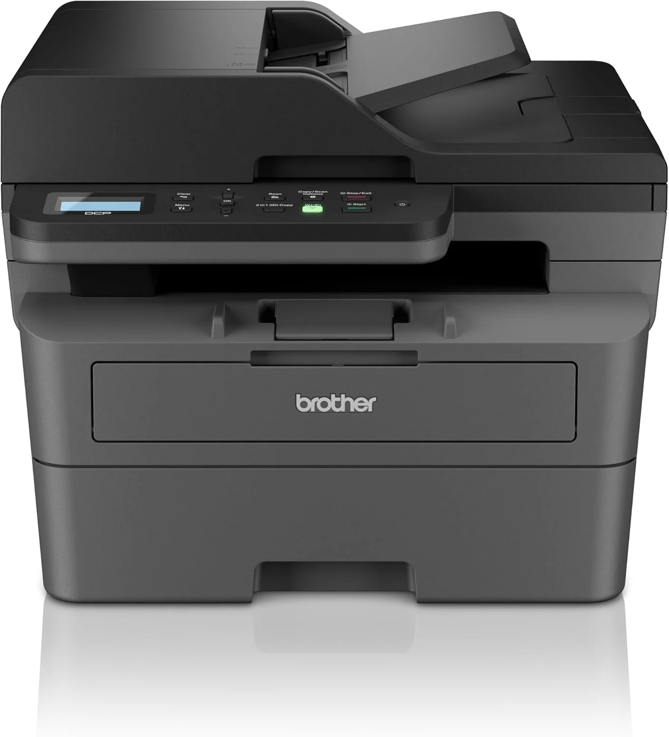 پرینتر لیزری تک رنگ بی سیم همه کاره Brother، مدل DCP-L2640DW، چاپ دو طرفه اتوماتیک، ADF، چاپ و اسکن موبایل، اتصال شبکه و USB پرسرعت، تونر با بازدهی بالا، مشکی