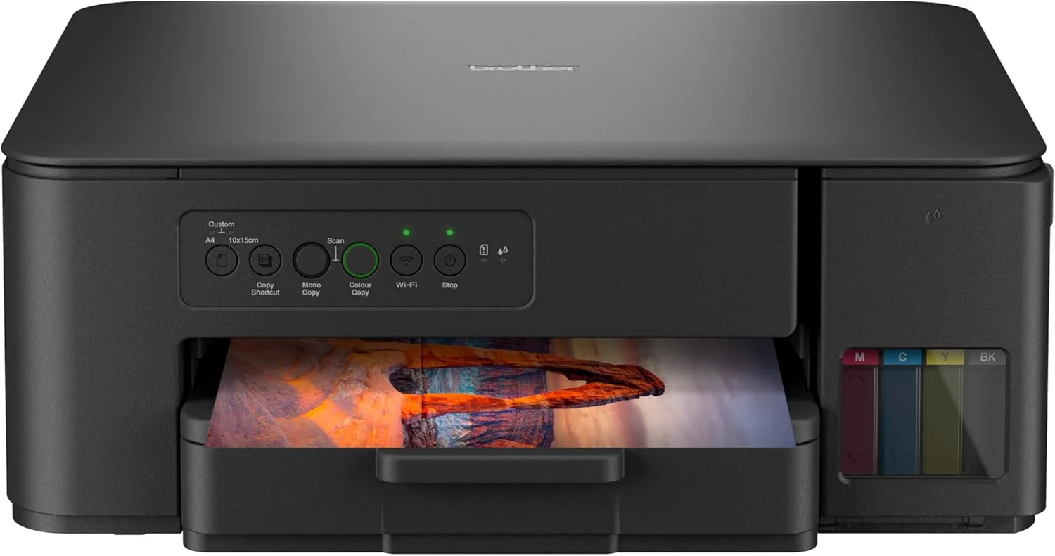 پرینتر جوهرافشان مخزن دار بی سیم همه کاره Brother مدل DCP-T430W، چاپ بی سیم و موبایل، طراحی فوق العاده جمع و جور