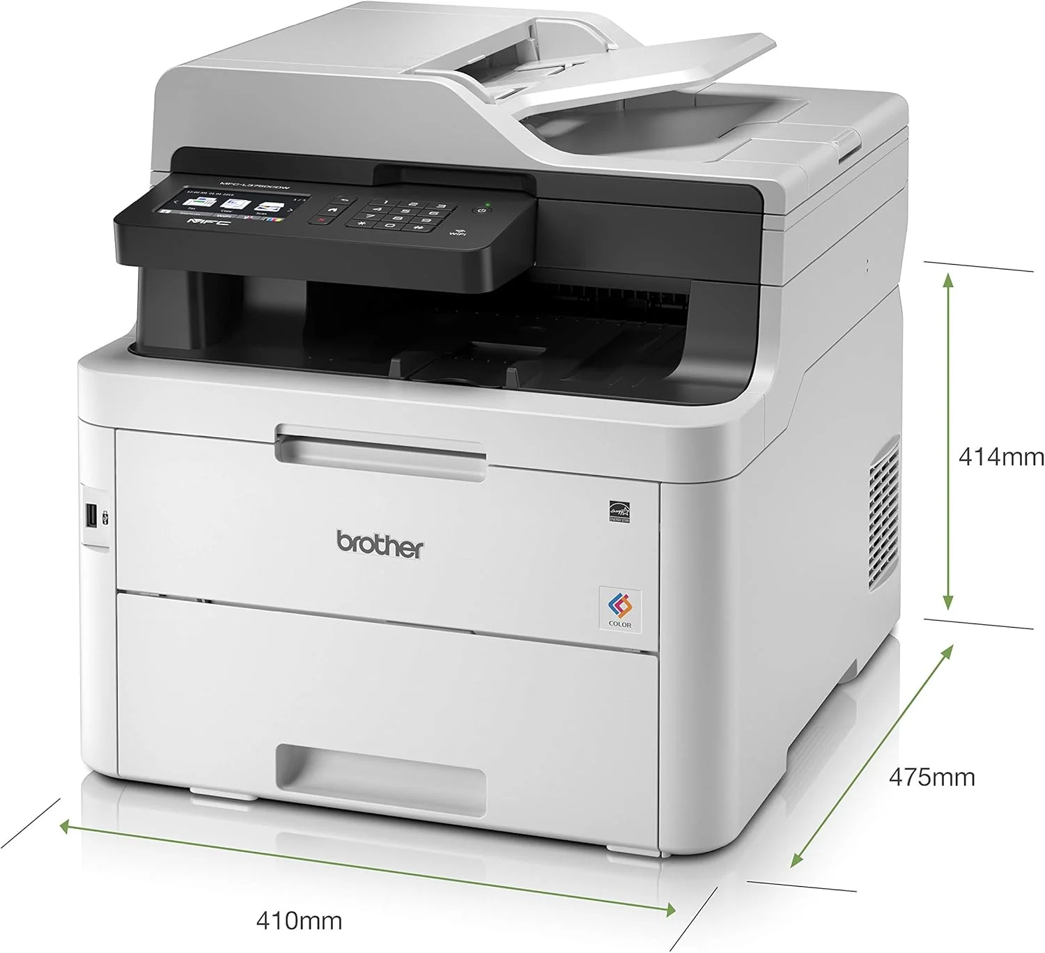 پرینتر لیزری رنگی برادر MFC-L3750CDW - همه کاره، بی سیم/USB 2.0، پرینتر/اسکنر/کپی/فکس، چاپ دو رو، پرینتر A4، پرینتر اداری کوچک/خانگی پرینتر لیزری رنگی برادر MFC-L3750CDW - همه کاره، بی سیم/USB 2.0، پرینتر/اسکنر/کپی/فکس، چاپ دو رو، پرینتر A4، پرینتر اداری کوچک/خانگی