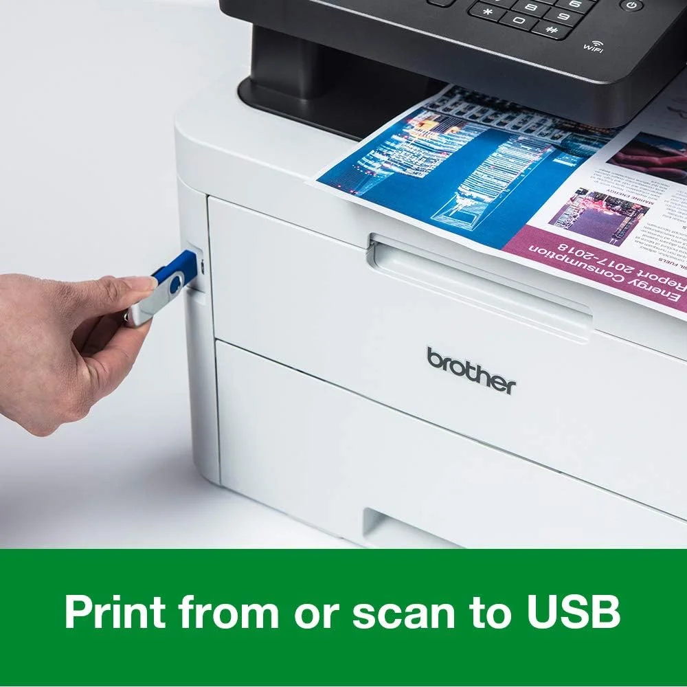 پرینتر لیزری رنگی برادر MFC-L3750CDW - همه کاره، بی سیم/USB 2.0، پرینتر/اسکنر/کپی/فکس، چاپ دو رو، پرینتر A4، پرینتر اداری کوچک/خانگی پرینتر لیزری رنگی برادر MFC-L3750CDW - همه کاره، بی سیم/USB 2.0، پرینتر/اسکنر/کپی/فکس، چاپ دو رو، پرینتر A4، پرینتر اداری کوچک/خانگی