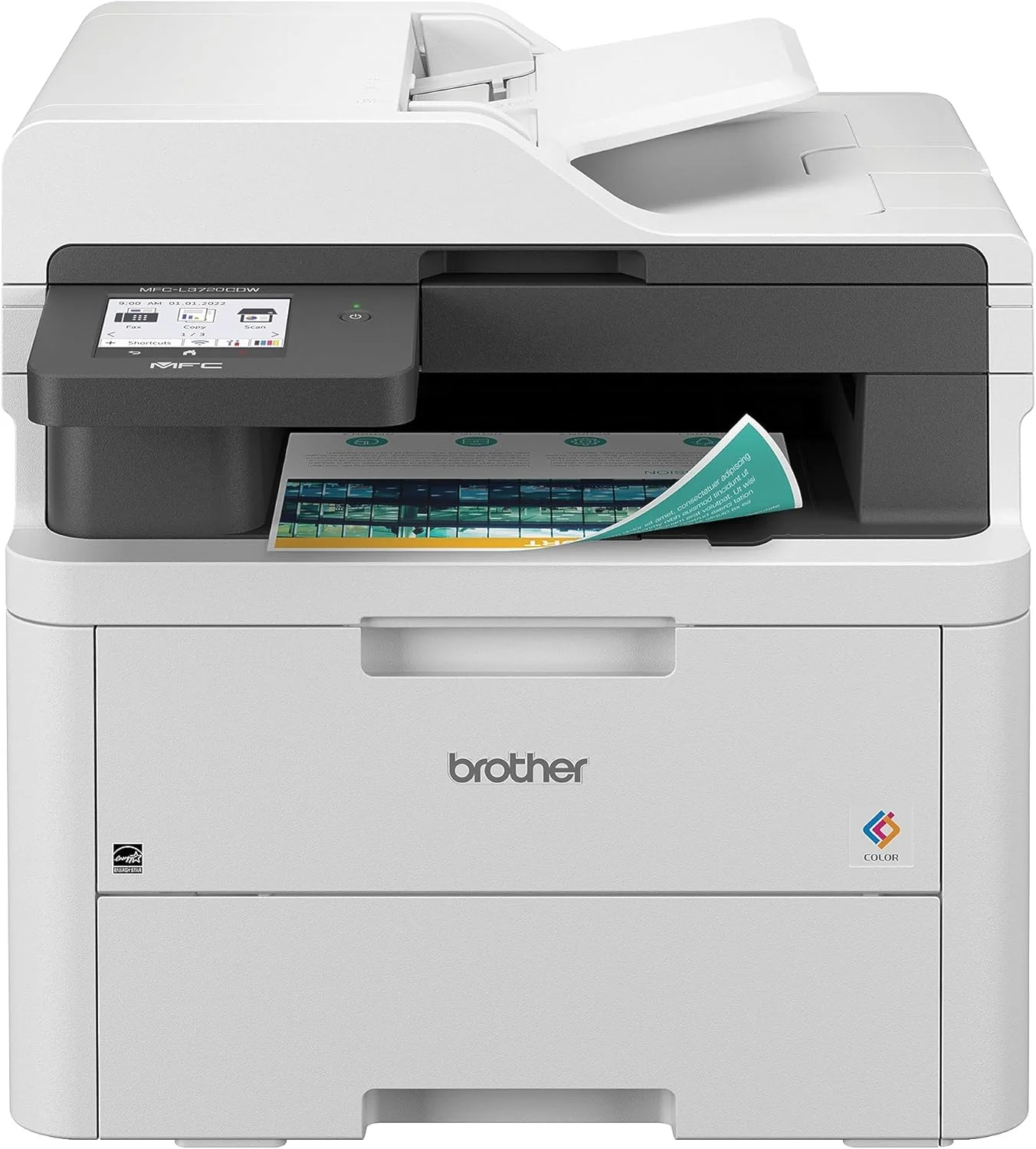 پرینتر چندکاره رنگی بی‌سیم Brother MFC-L3720CDW با خروجی با کیفیت لیزری، کپی، اسکن، فکس، دورو، موبایل، شامل اشتراک آزمایشی 4 ماهه Refresh ¹ و آماده برای Amazon Dash Replenishment