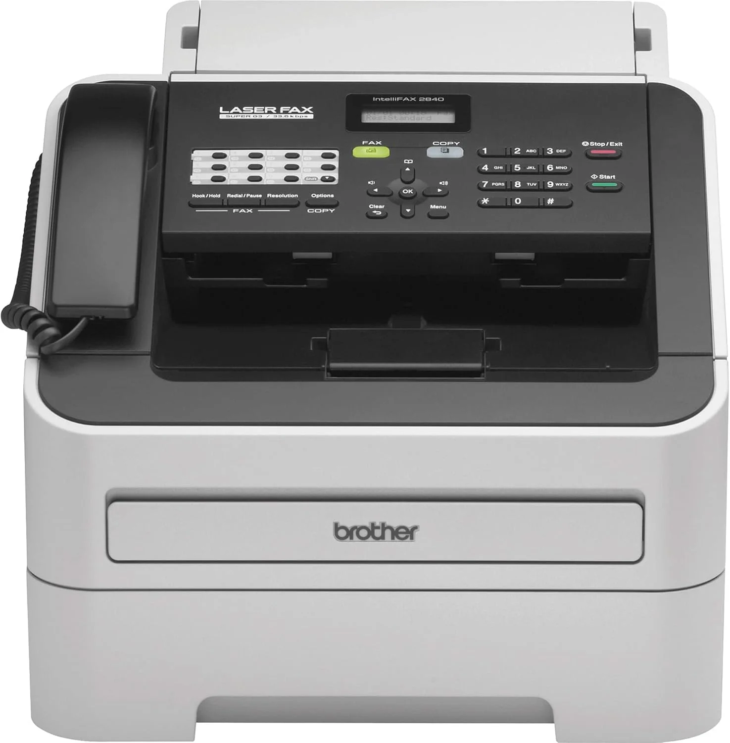 دستگاه فکس لیزری تک رنگ پرسرعت Brother FAX-2840، خاکستری تیره/روشن - FAX2840 دستگاه فکس لیزری تک رنگ پرسرعت Brother FAX-2840، خاکستری تیره/روشن - FAX2840
