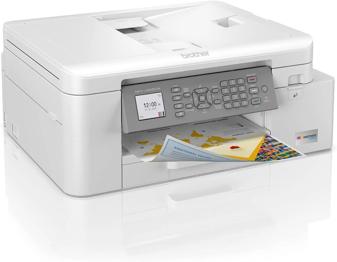 پرینتر جوهرافشان چندکاره Brother MFC-J4335DW با قابلیت چاپ دورو و بیسیم به همراه تا 1 سال جوهر (بازسازی شده درجه یک) پرینتر جوهرافشان چندکاره Brother MFC-J4335DW با قابلیت چاپ دورو و بیسیم به همراه تا 1 سال جوهر (بازسازی شده درجه یک)