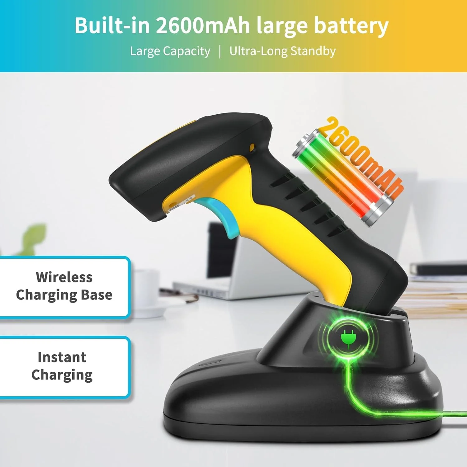 اسکنر بارکد بلوتوثی صنعتی QR ارتقا یافته NETUM با داک شارژ، بارکد خوان بی سیم 2D 1D با باتری 2600mAh، مقاوم در برابر ضربه، ضد گرد و غبار، هندزفری برای ویندوز، مک، اندروید، iOS (NT-1200) اسکنر بارکد بلوتوثی صنعتی QR ارتقا یافته NETUM با داک شارژ، بارکد خوان بی سیم 2D 1D با باتری 2600mAh، مقاوم در برابر ضربه، ضد گرد و غبار، هندزفری برای ویندوز، مک، اندروید، iOS (NT-1200)